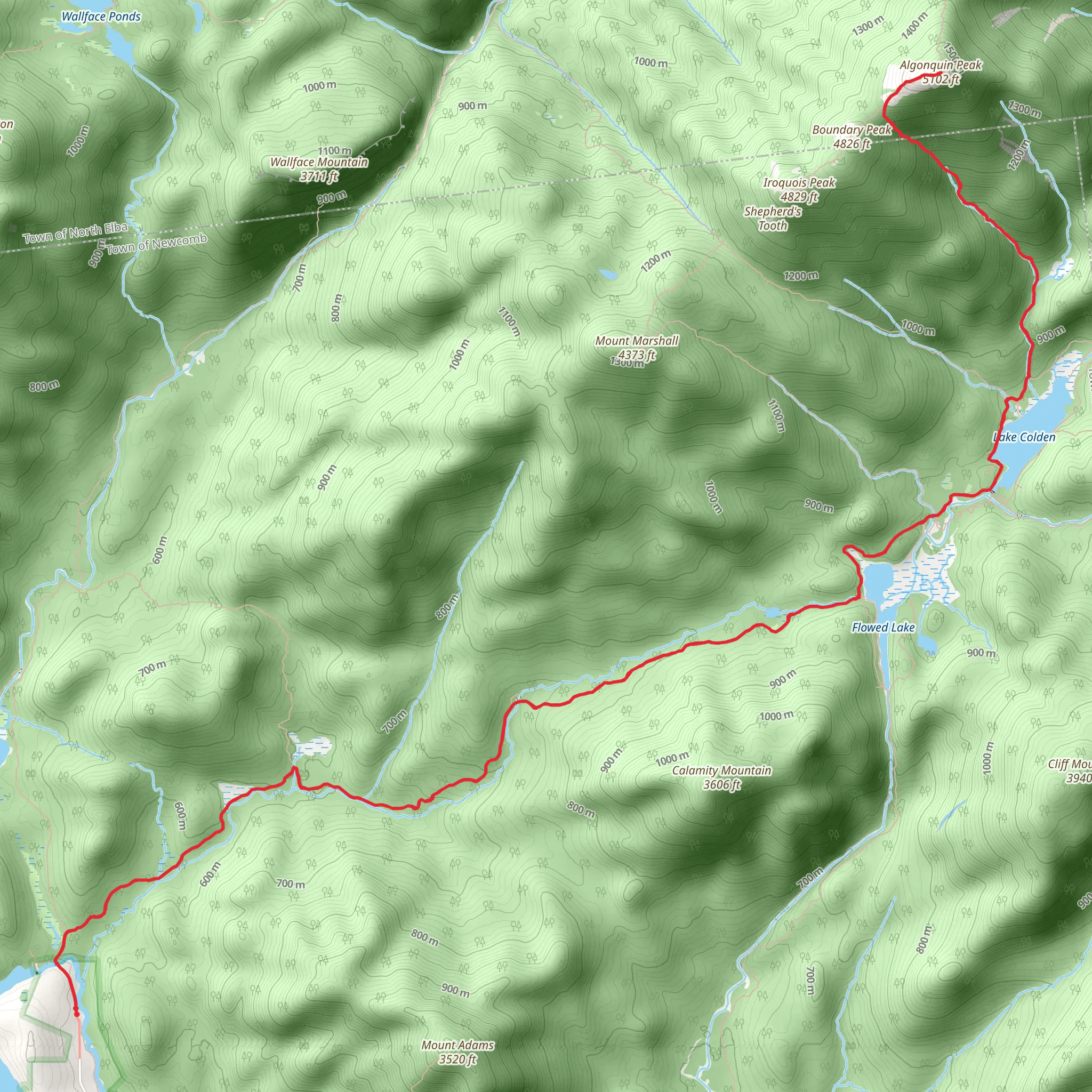 Calamity Brook Trail mobile static map