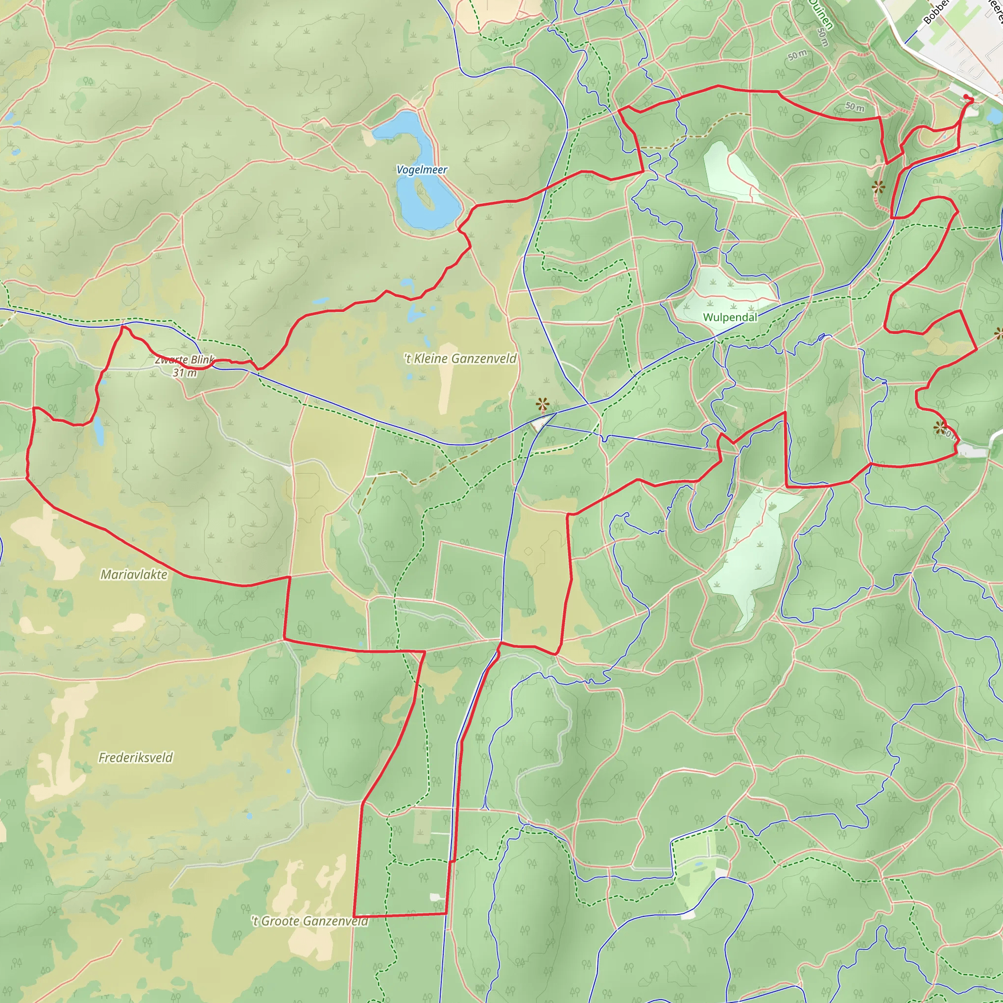 Vogelmeer via Mariaweg and Basweg mobile static map