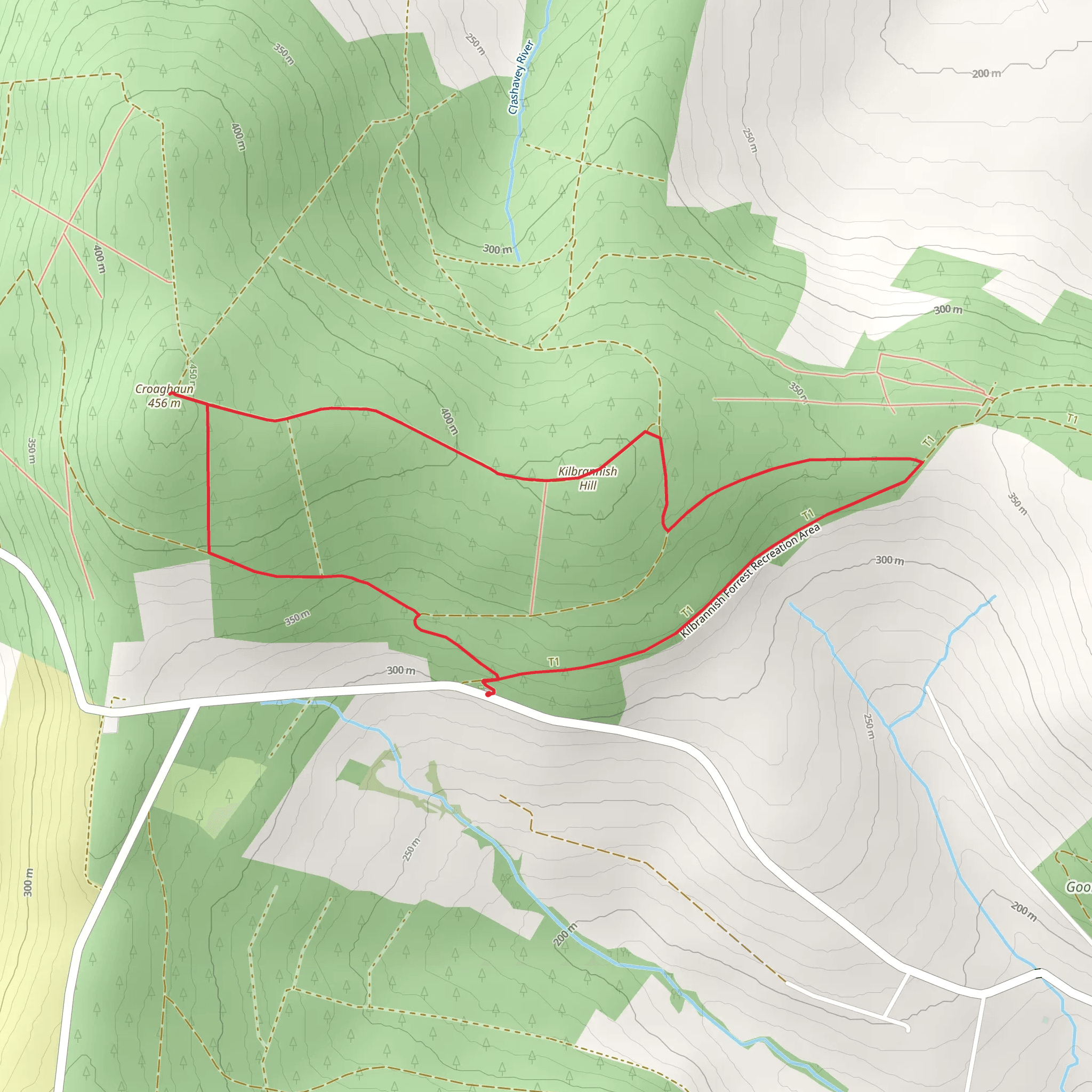 Kilbrannish Hill Loop mobile static map
