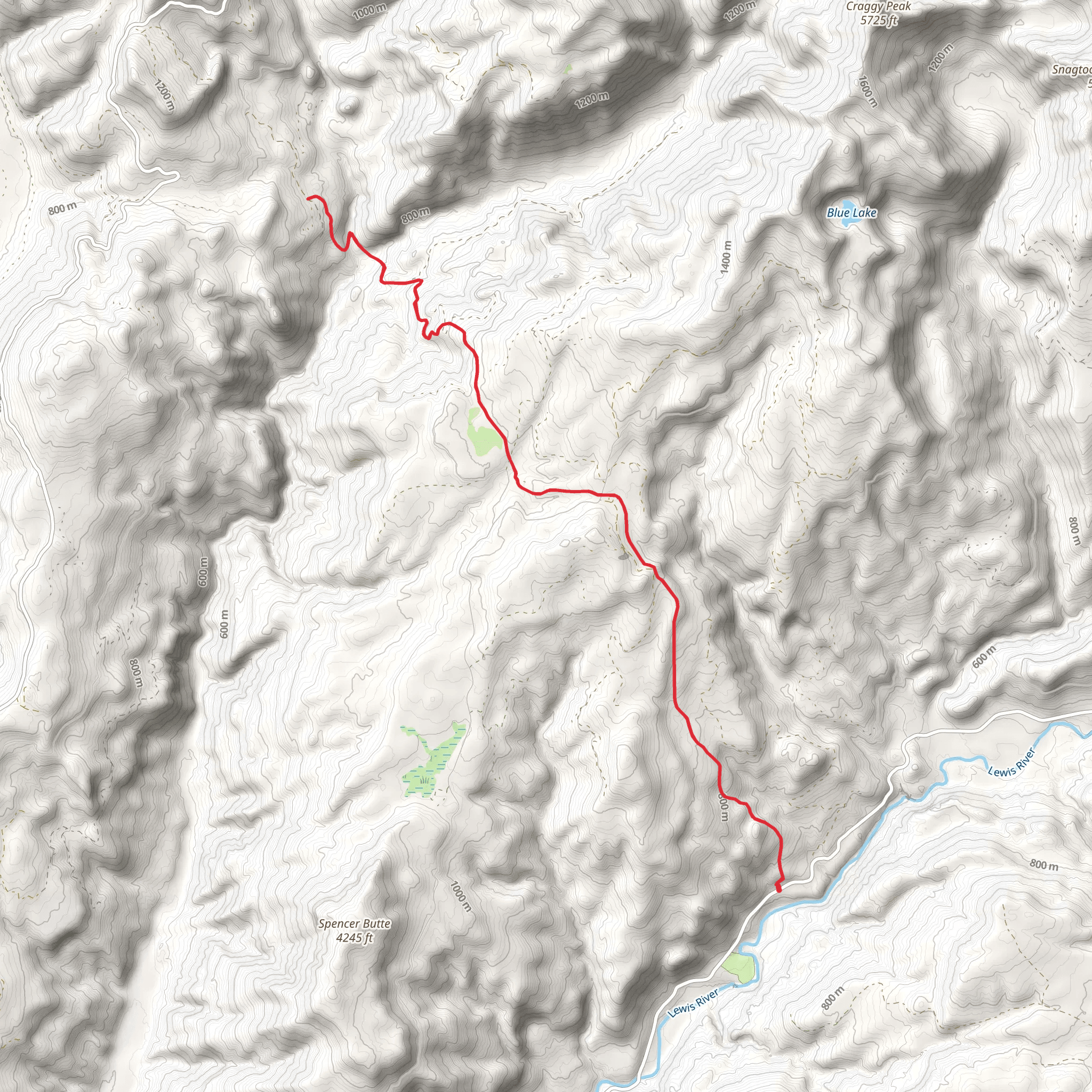 Wright Meadow Trail mobile static map