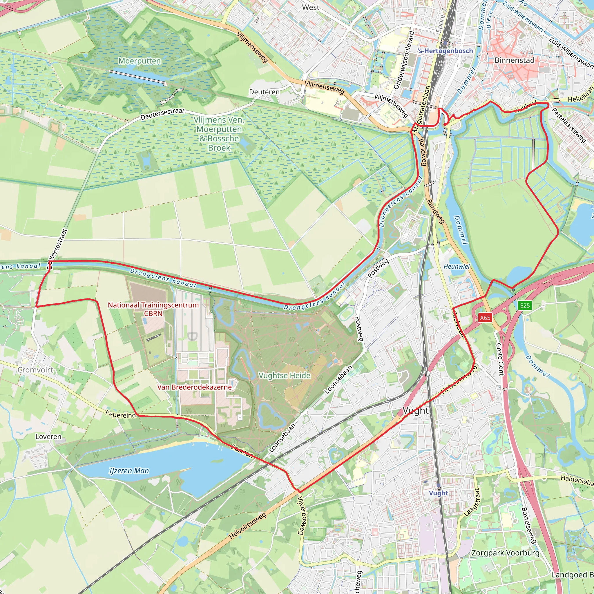 Ijzeren Man via Vijmense Weg, Drongelens Pad and Helvoirtse Weg mobile static map