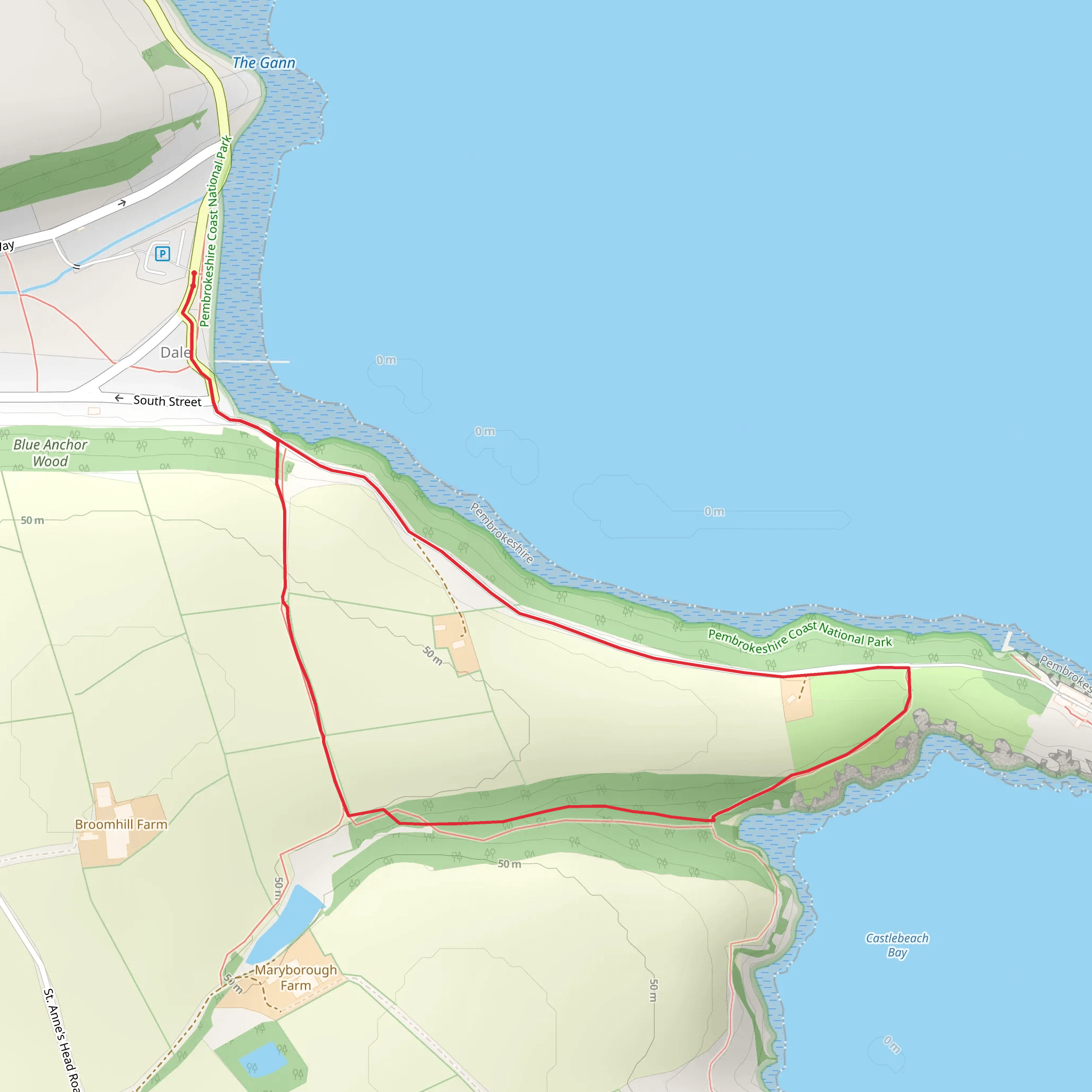 Dale - Castlebeach Bay mobile static map