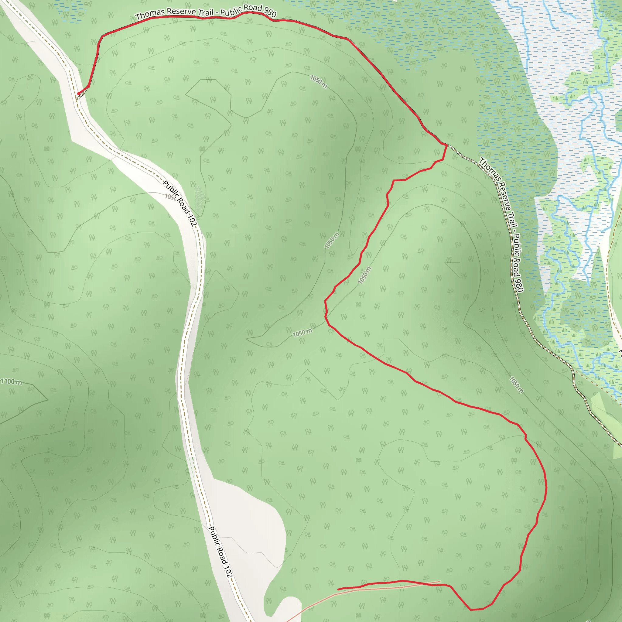 Thomas Reserve Trail mobile static map