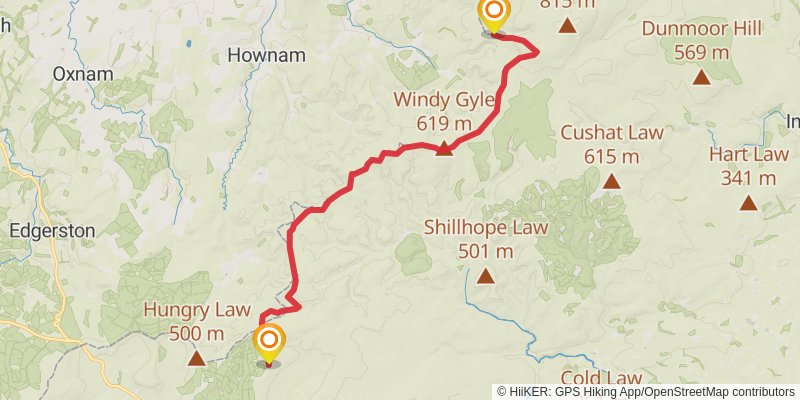 Stranraer to Middleton in Teesdale Walk stage 19 Map