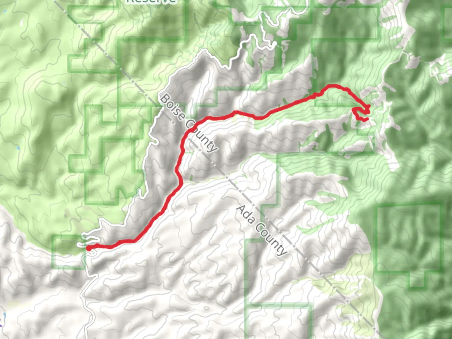 An image depicting the trail Dry Creek Walk and its surrounding area.