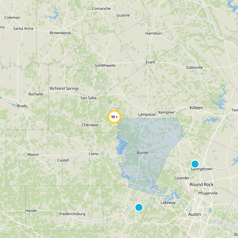 Burnet County Static Map