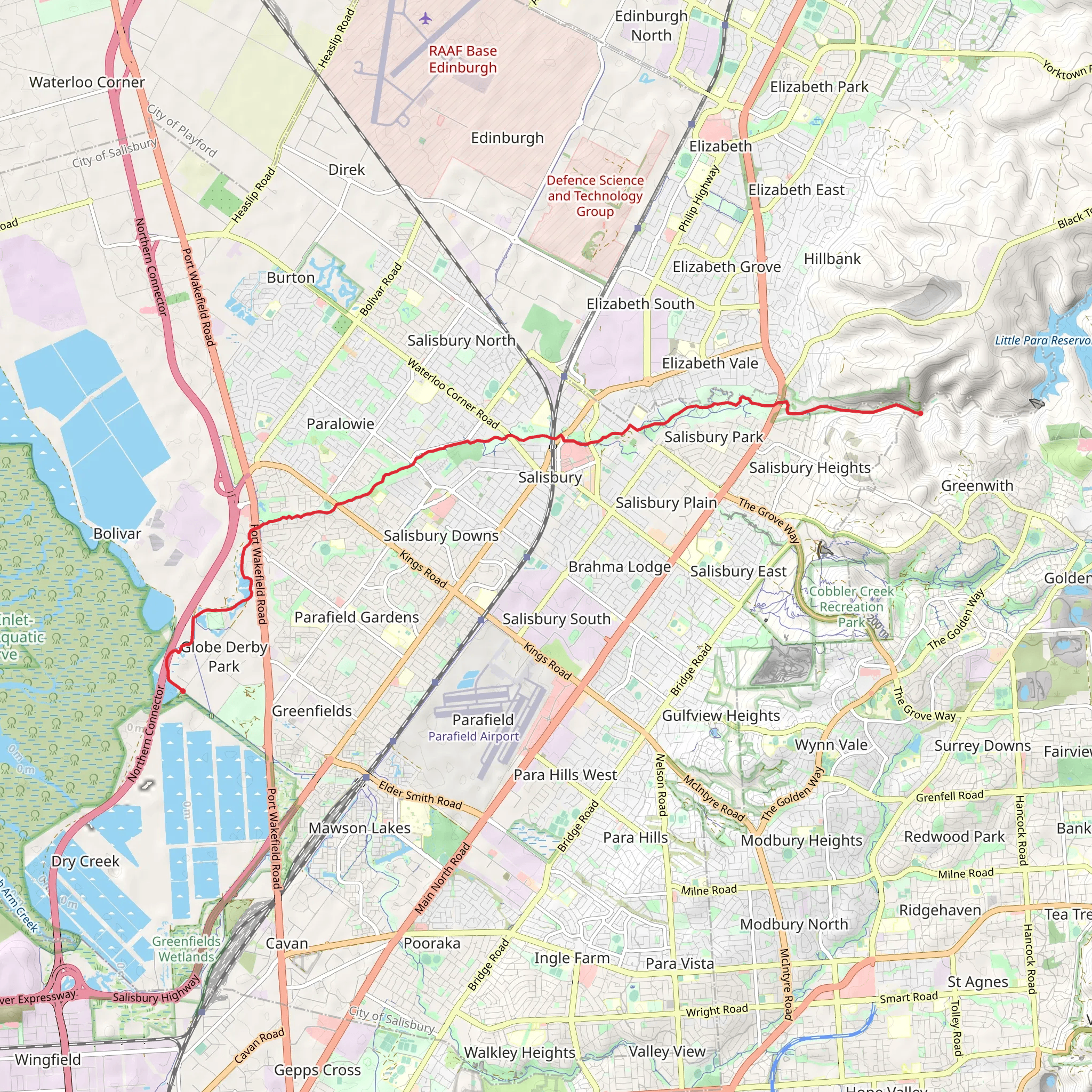 Little Para River Trail mobile static map