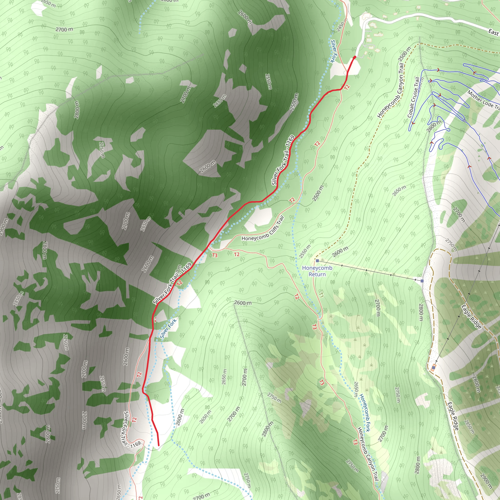Silver Fork Walk mobile static map