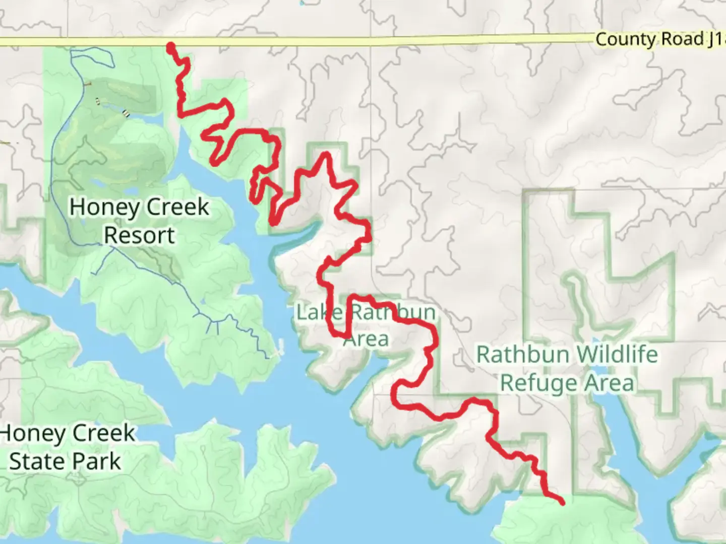 An image depicting the trail County Road J18 Walk and its surrounding area.