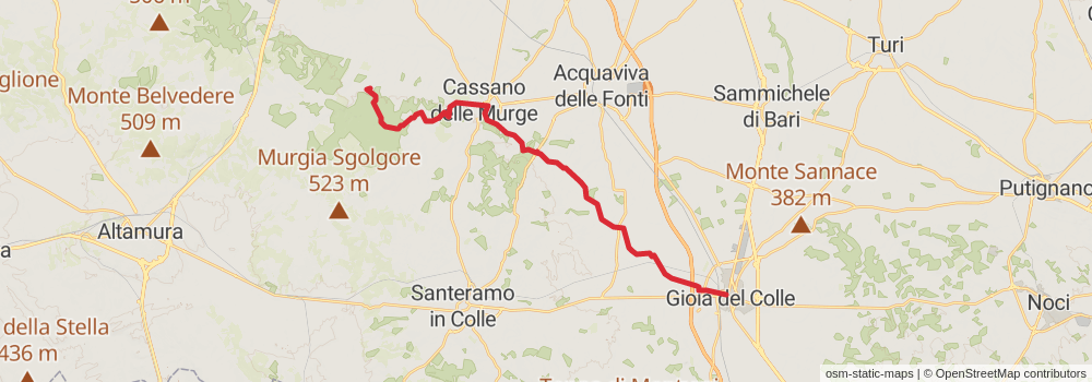Sentiero Italia - Puglia Section stage 22 Map