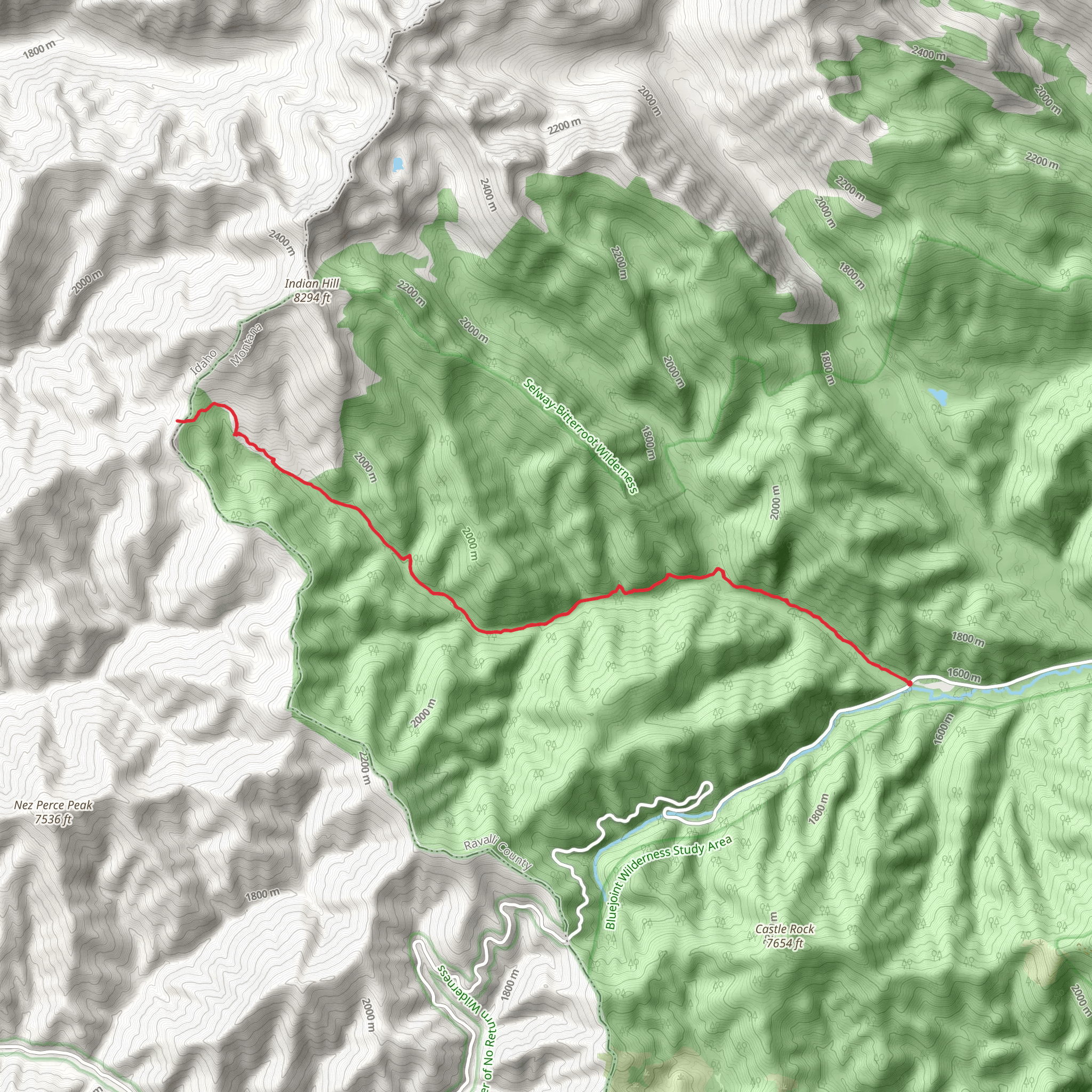 Sheephead Creek Trail mobile static map