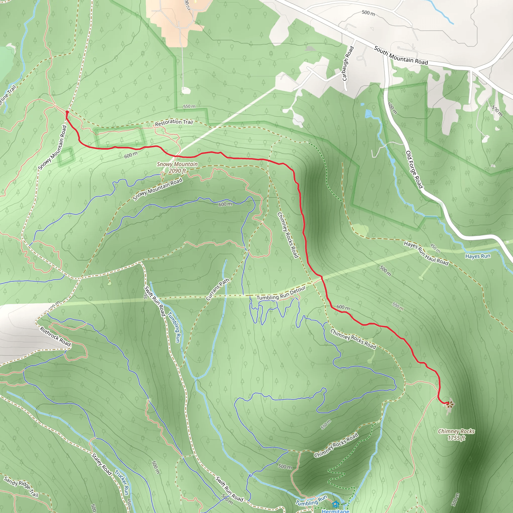 Buzzard Park from Swift Road mobile static map