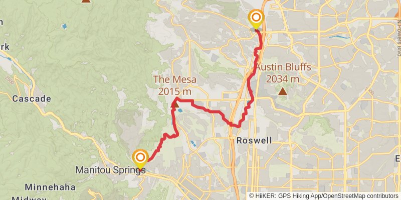 American Discovery Trail South Route - Colorado stage 23 Map