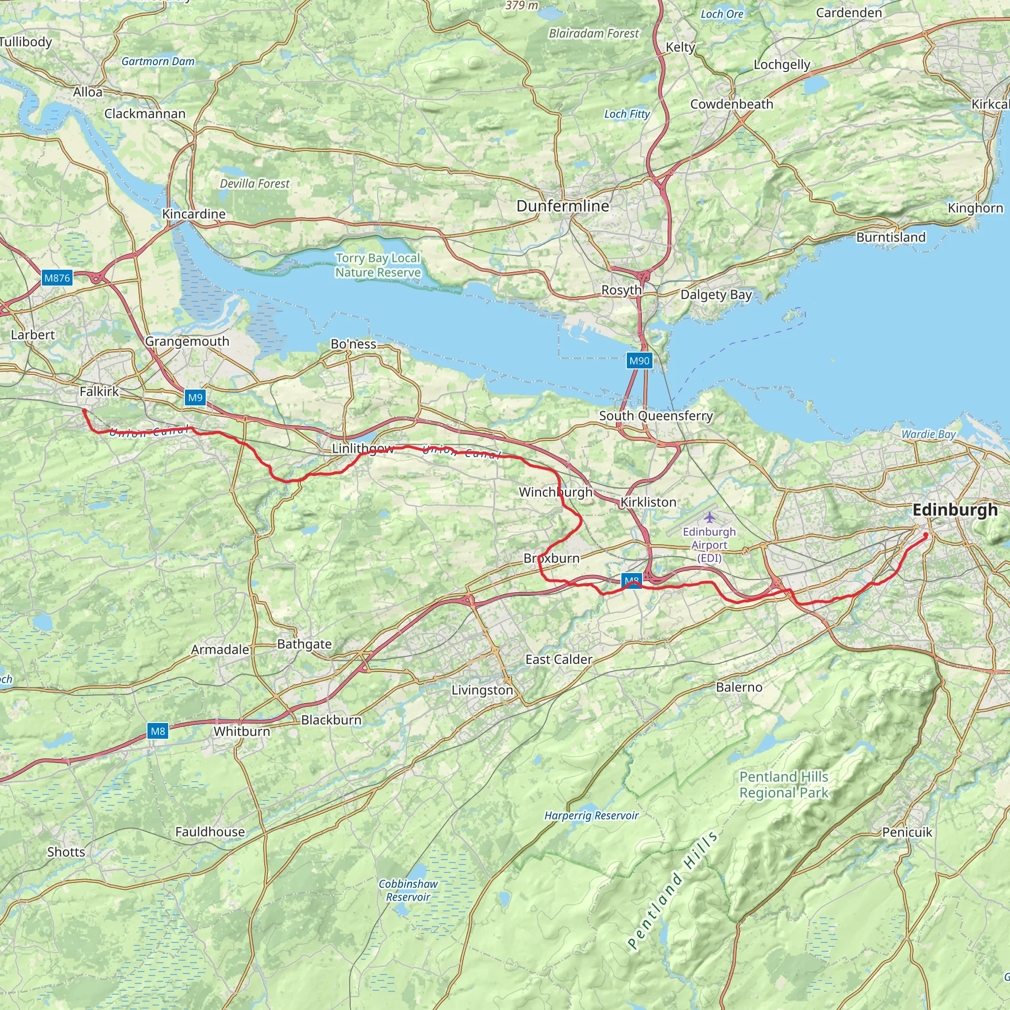 Union Canal Walk mobile static map