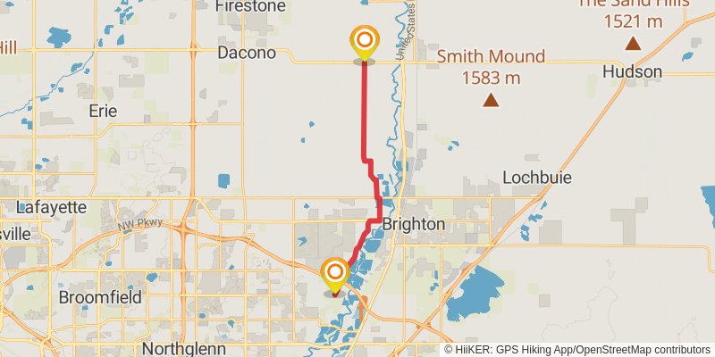 American Discovery Trail North Route stage 218 Map