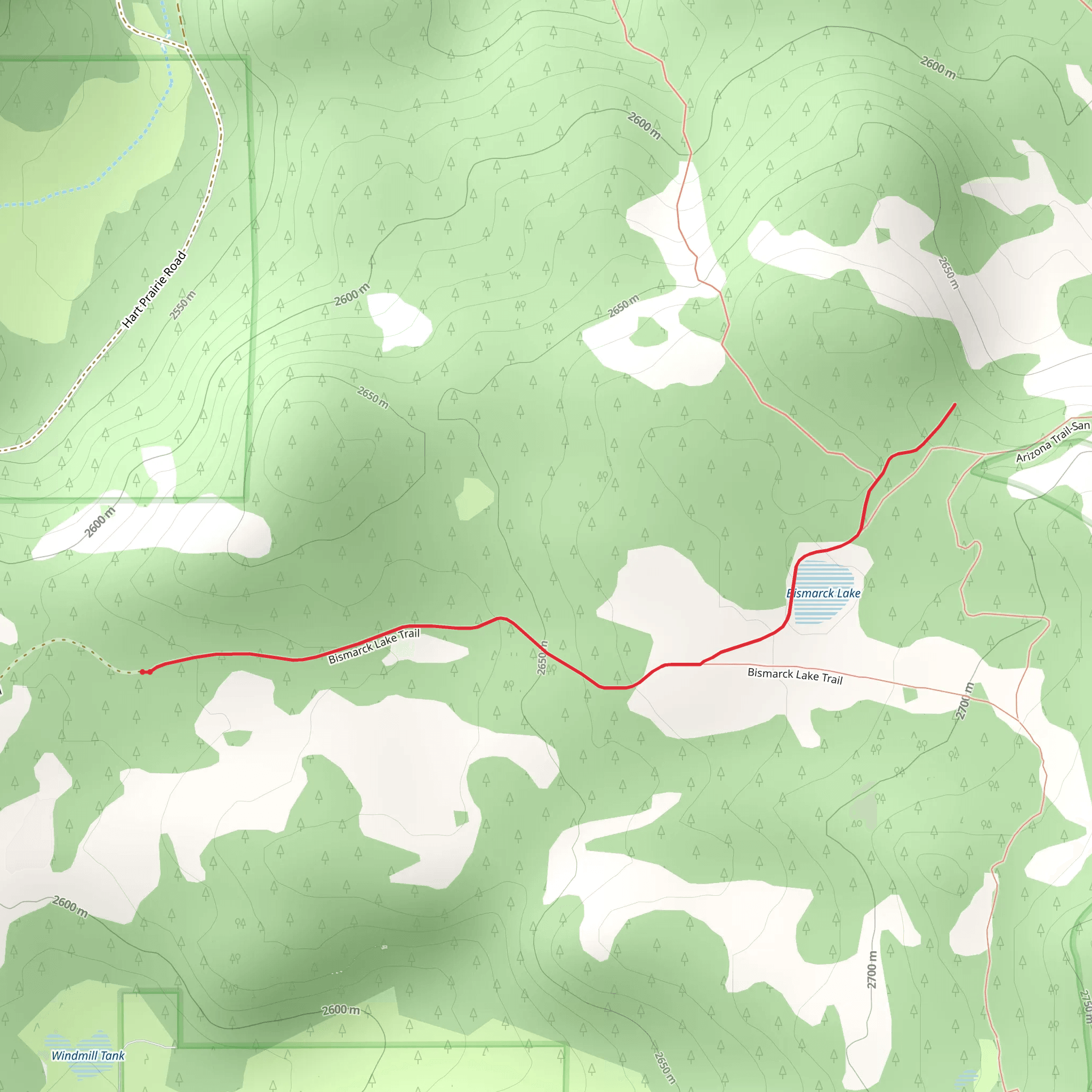 Bismarck Lake Trail mobile static map