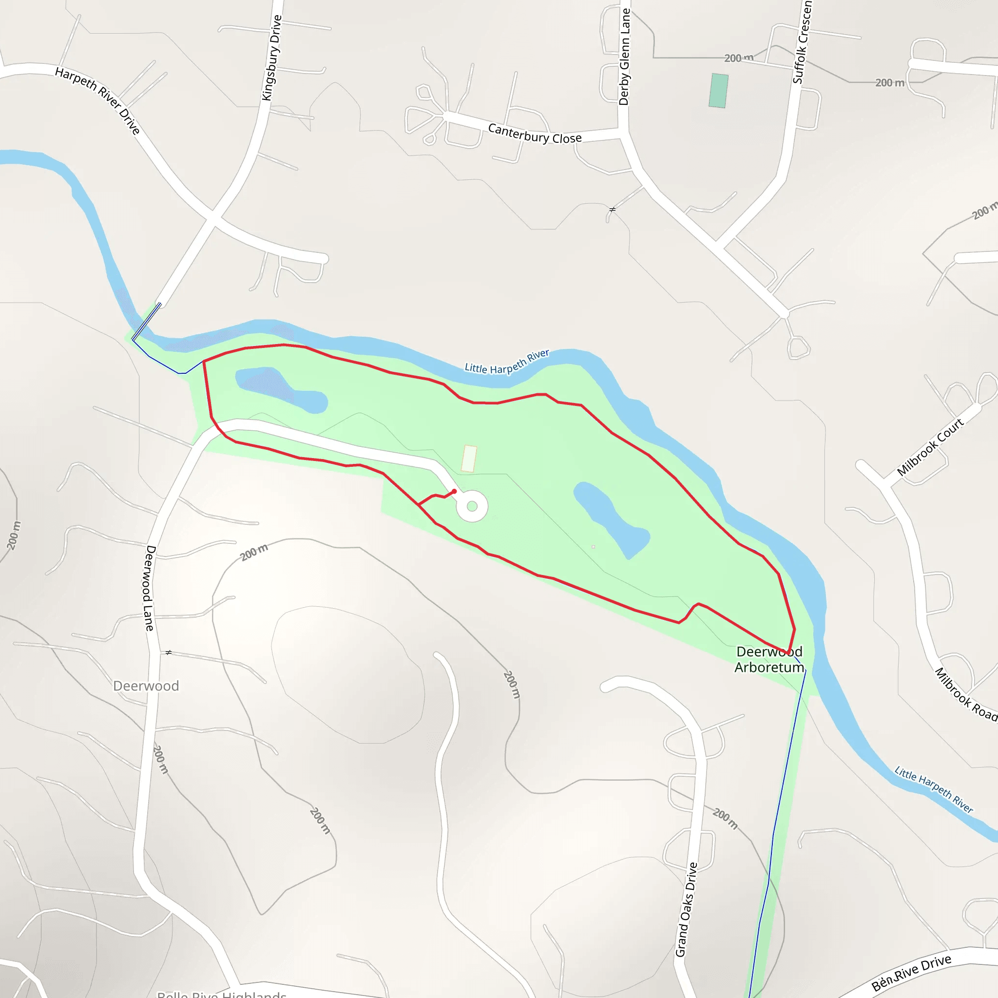 Deerwood Arboretum Loop mobile static map