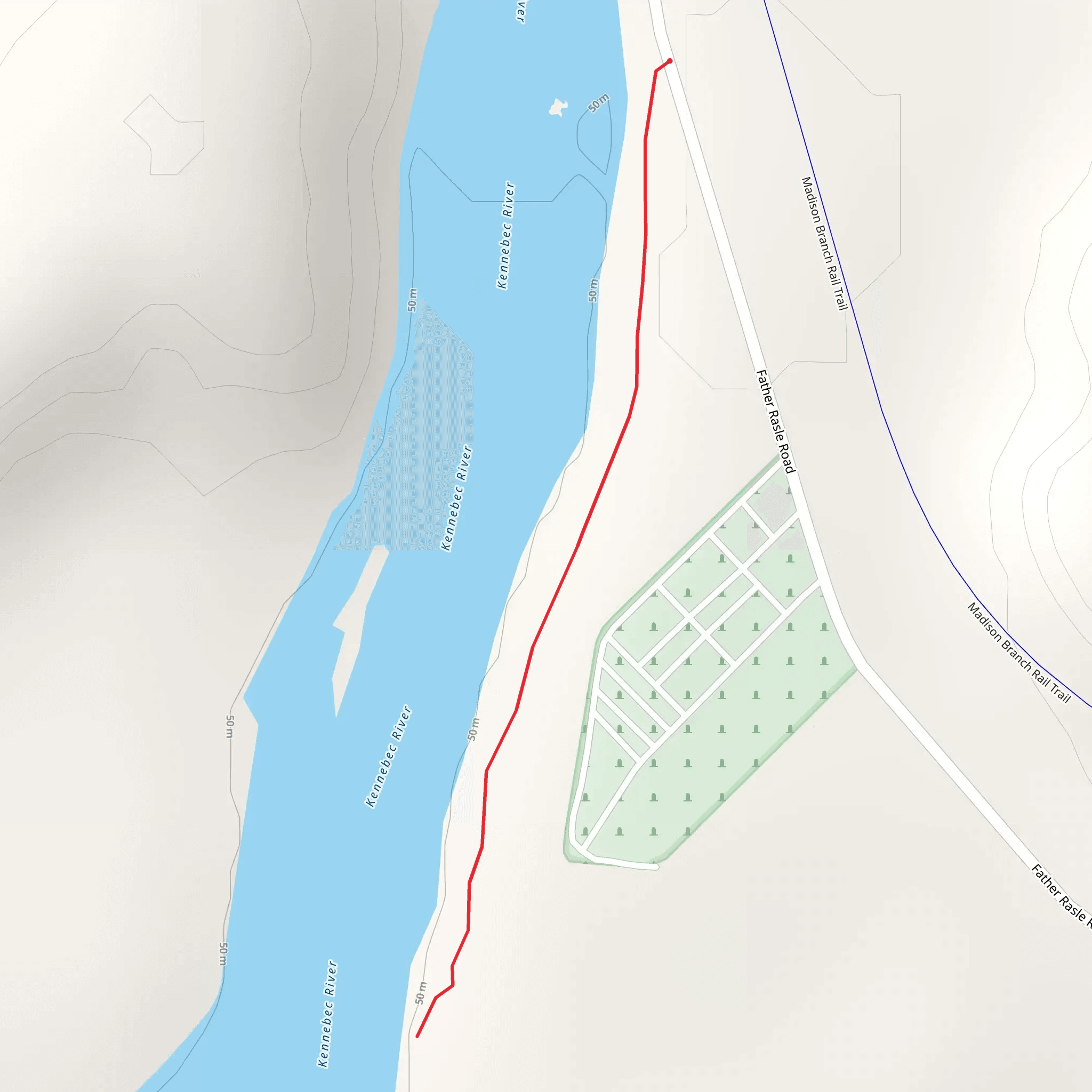 Kennebec River - Father Rasle Road mobile static map