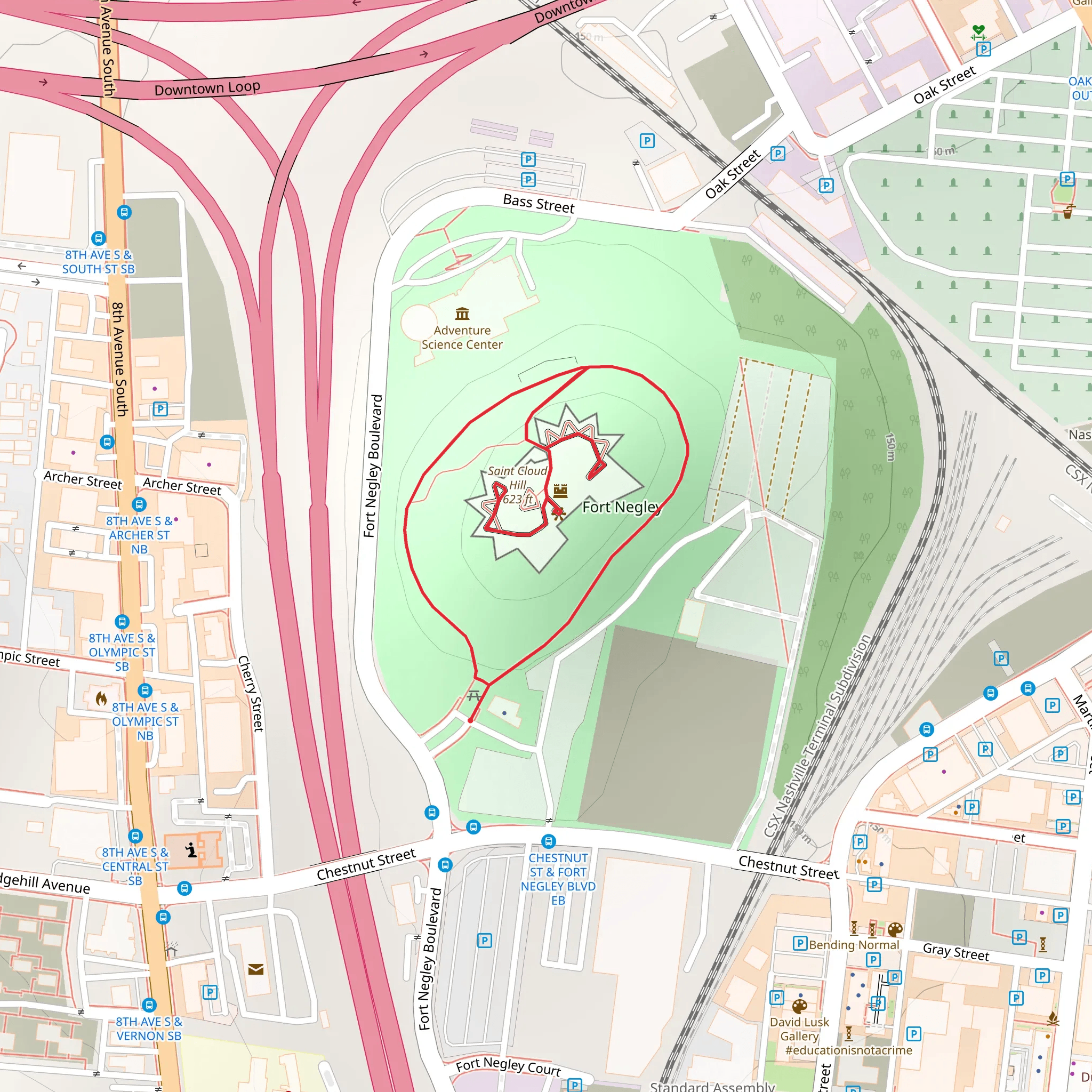 Saint Cloud Hill Loop mobile static map