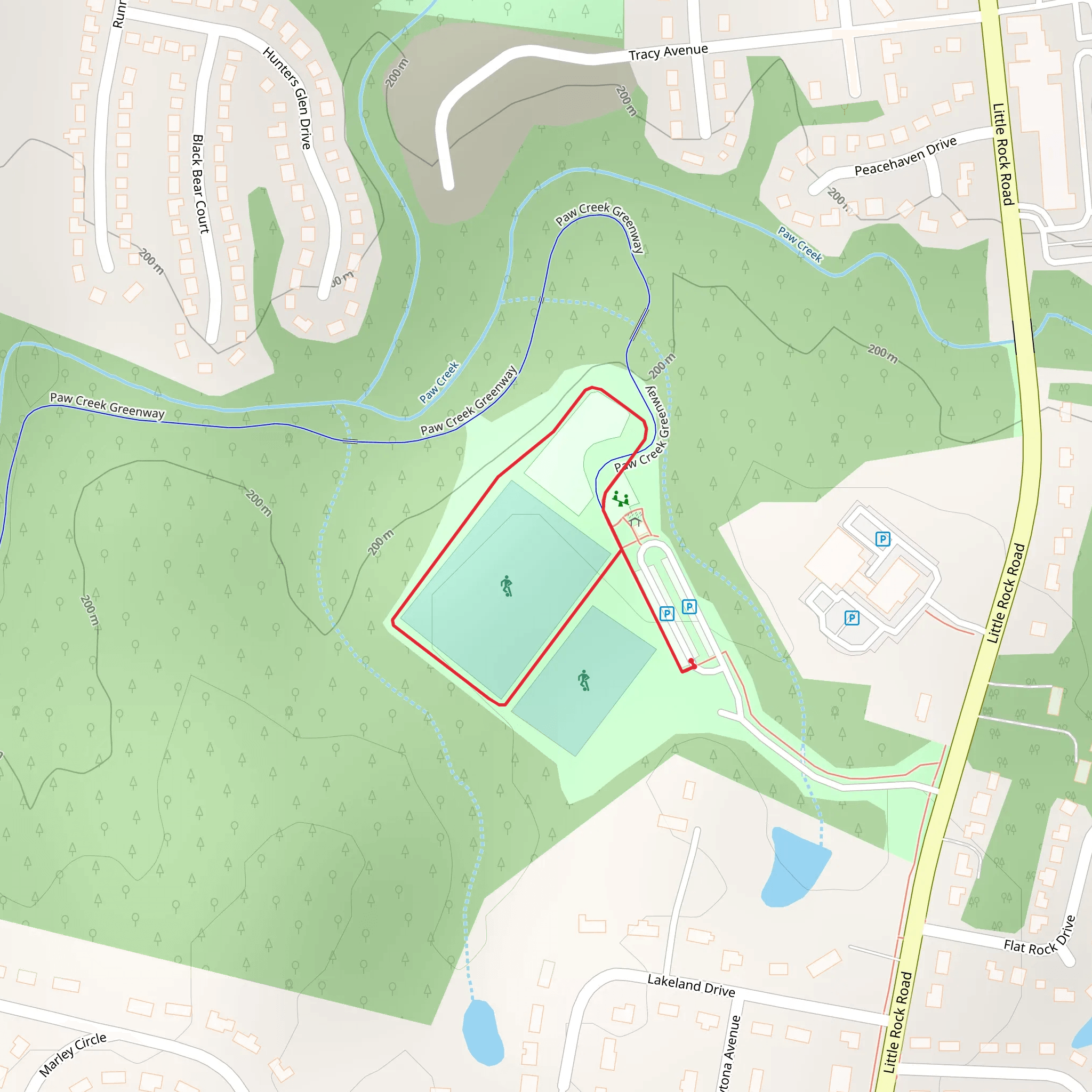 Paw Creek Loop mobile static map