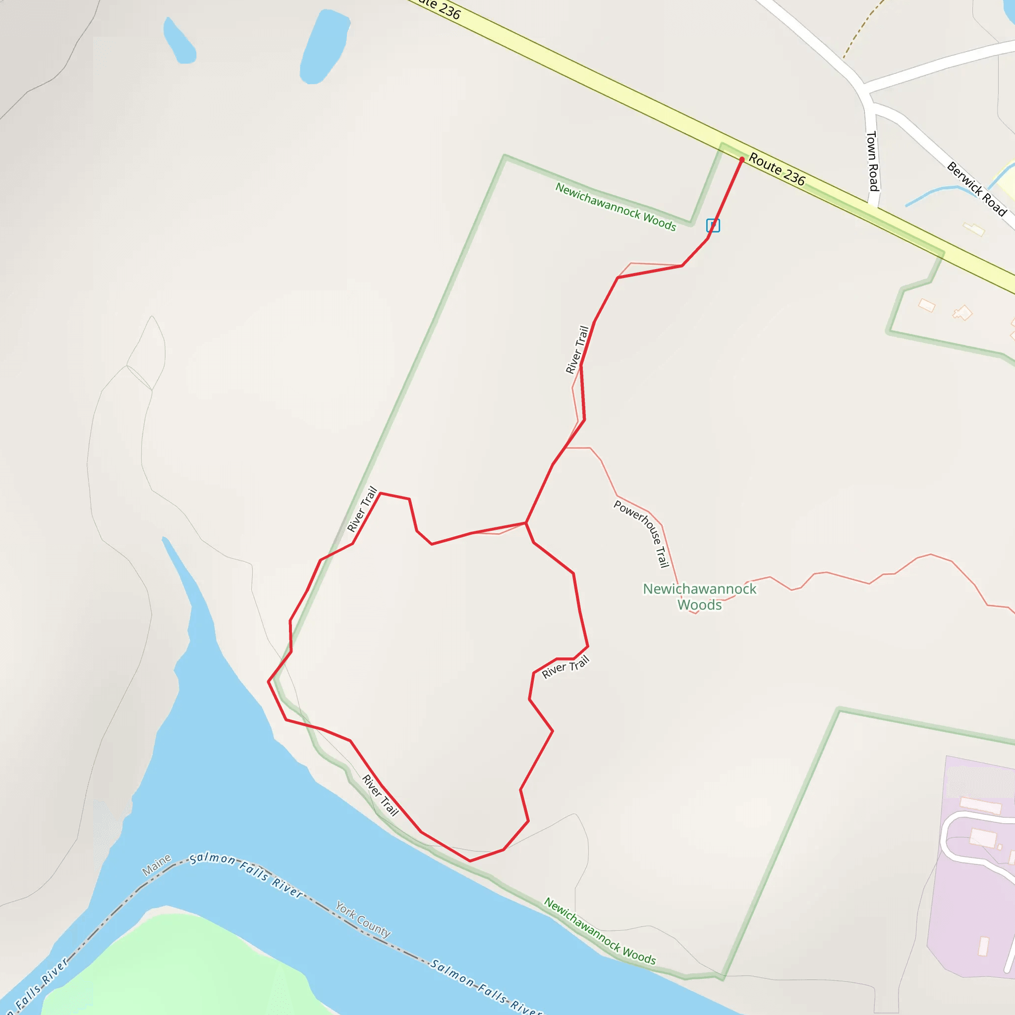 Newichwannock Trail Loop mobile static map