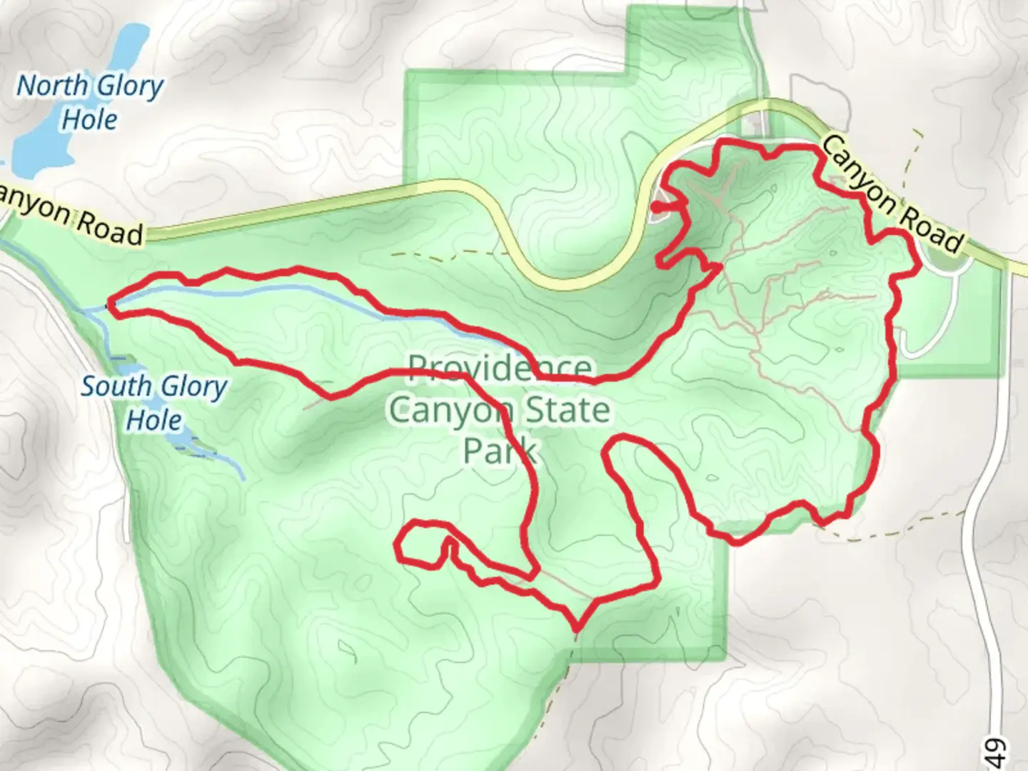 An image depicting the trail Backcountry andCanyon Loop Trail and its surrounding area.