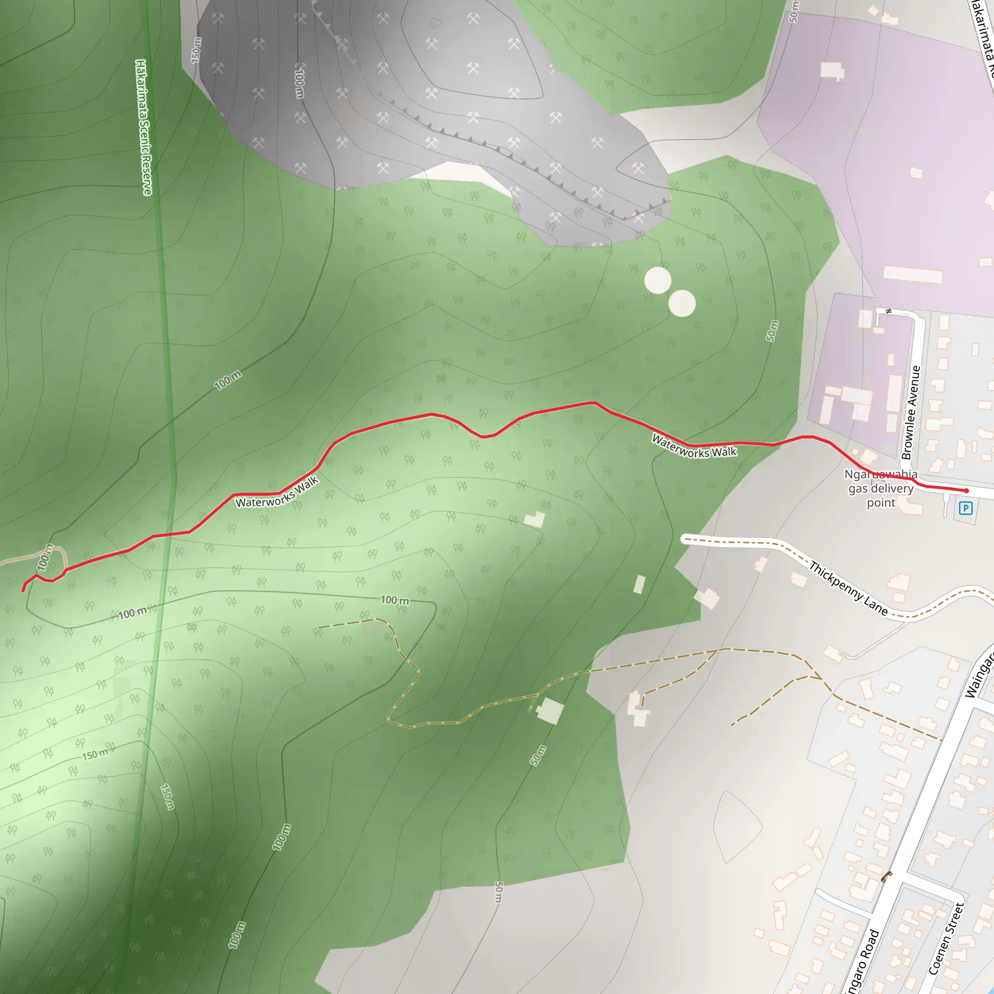 Waterworks Walk mobile static map