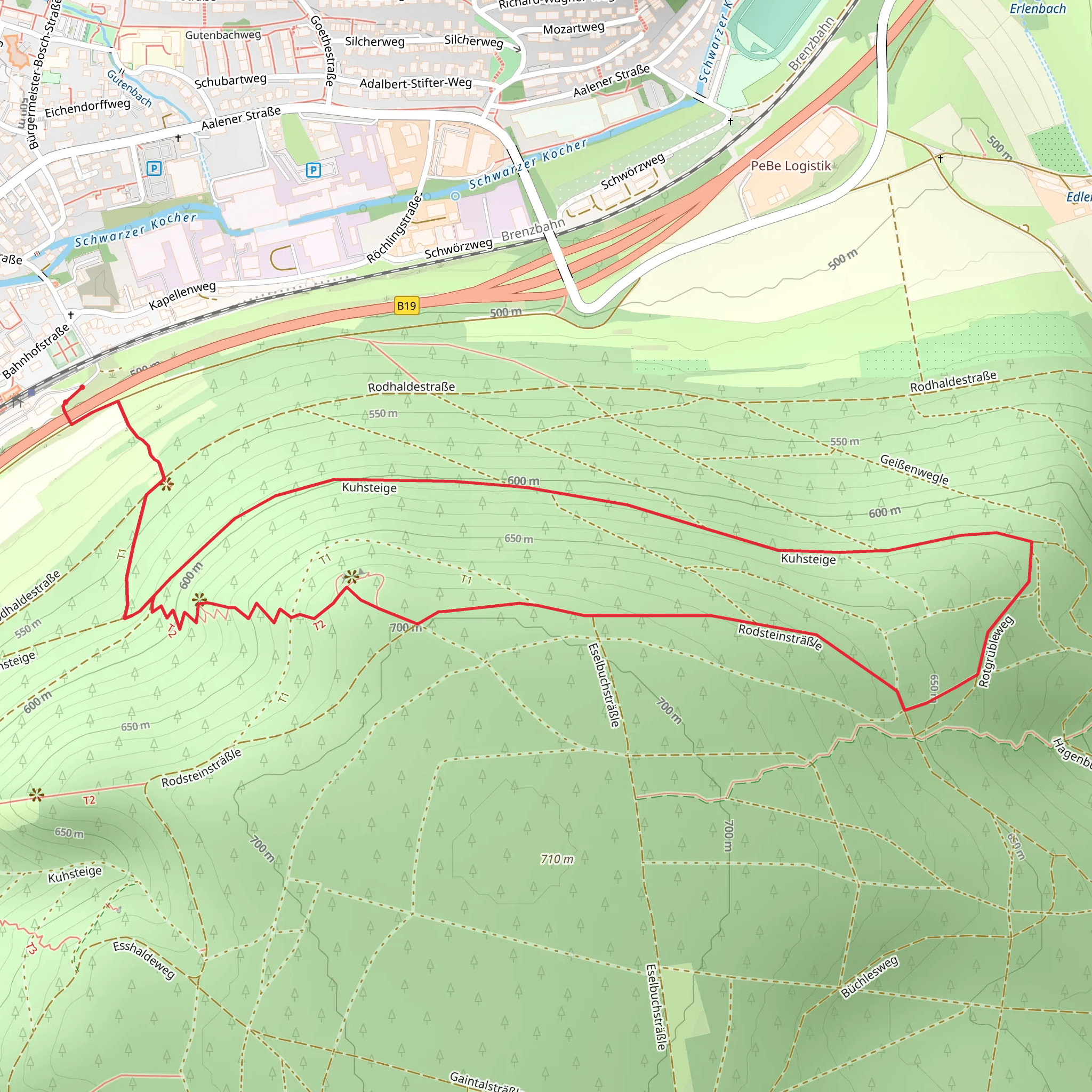 Oberer Rodstein Loop mobile static map