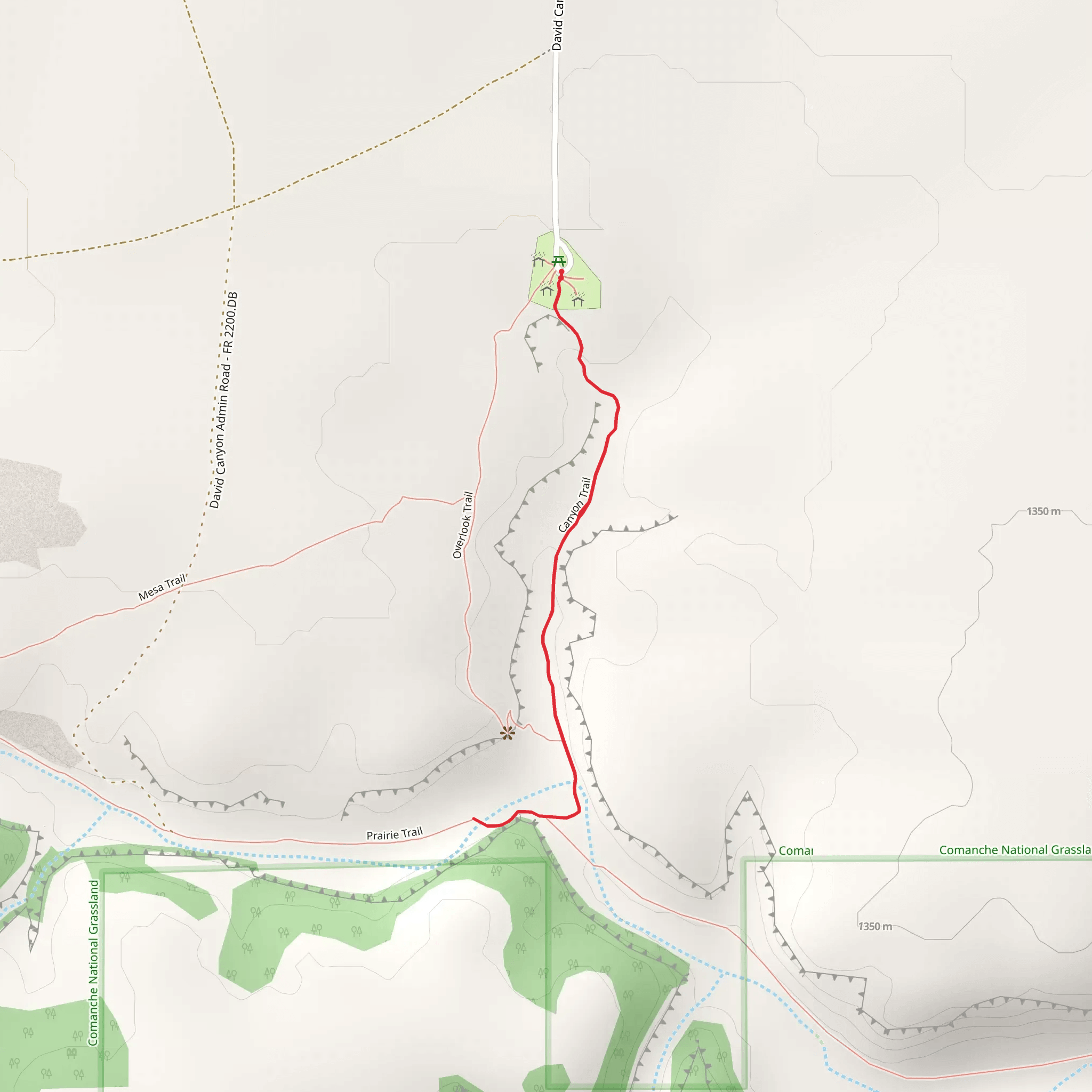 Vogel Canyon Trail mobile static map