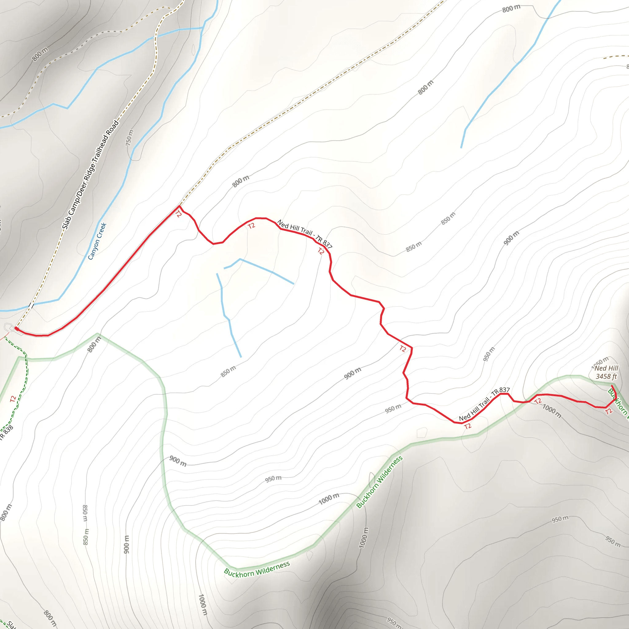 Ned Hill Trail mobile static map