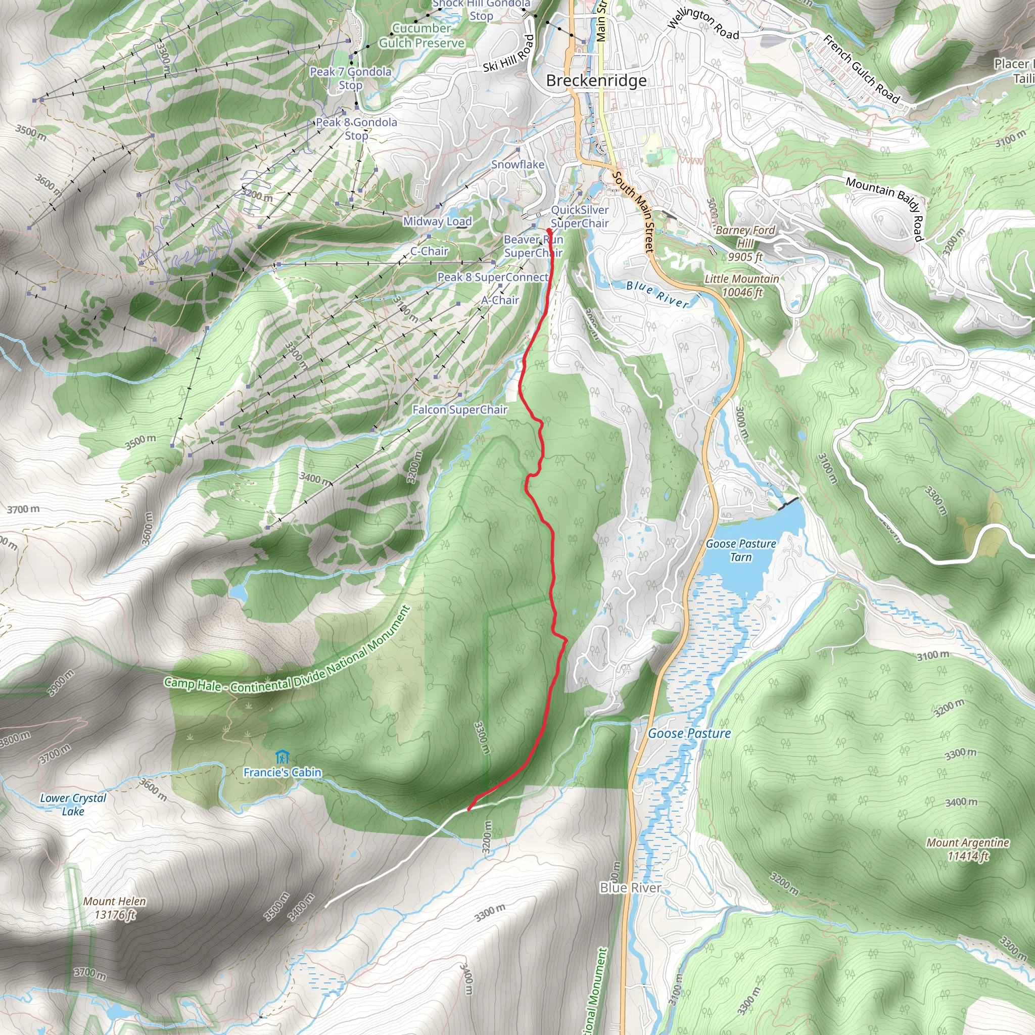 Burro Trail mobile static map