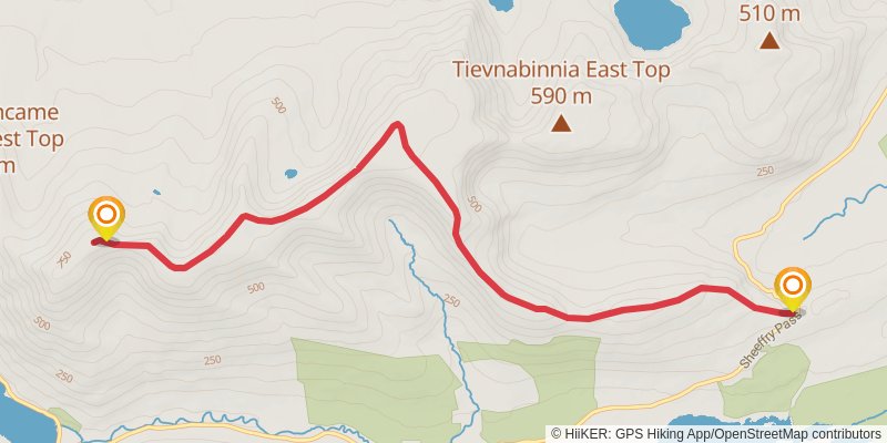 Barrclashcame Mountain Walk stage 2 Map