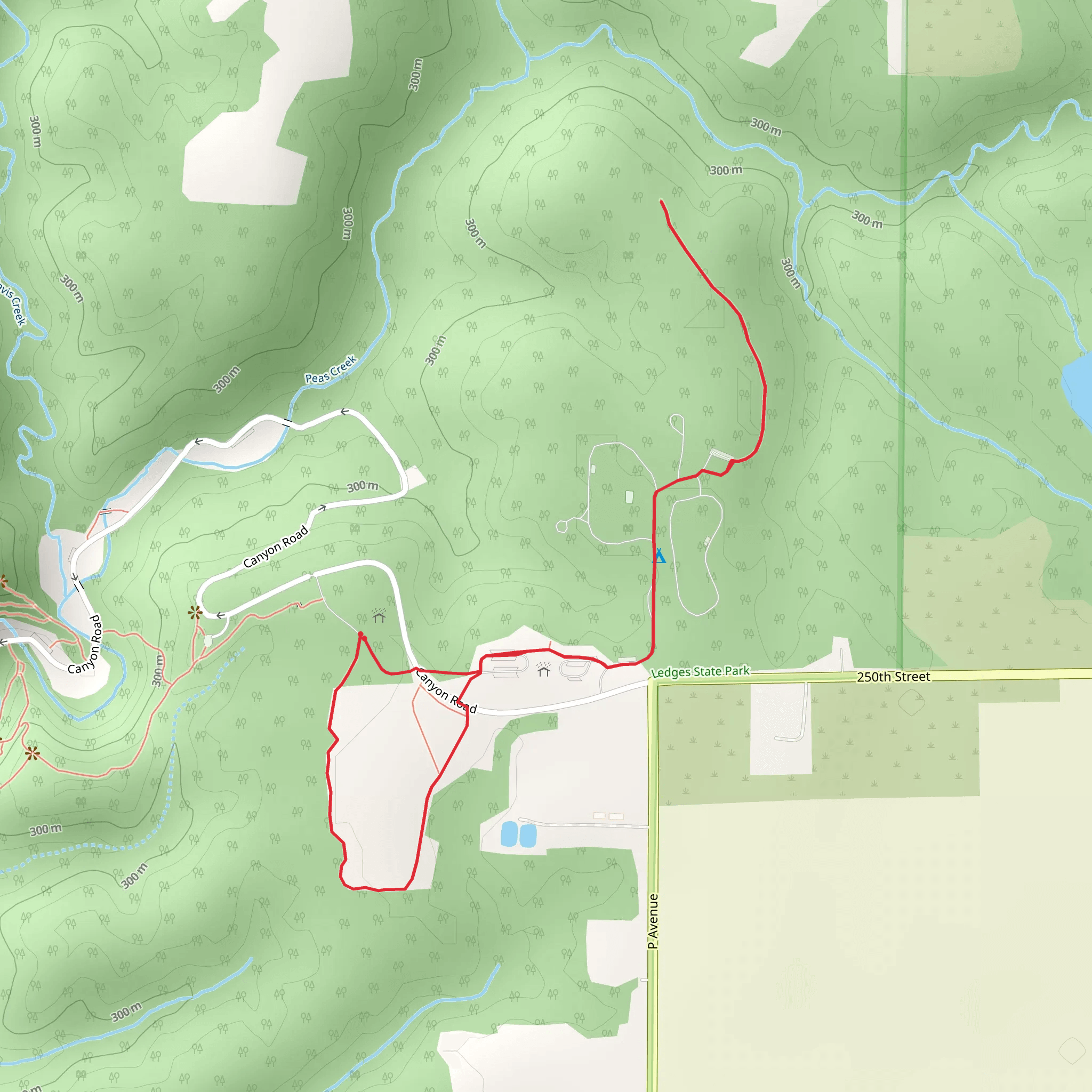 Ledges State Park Campground Walk mobile static map