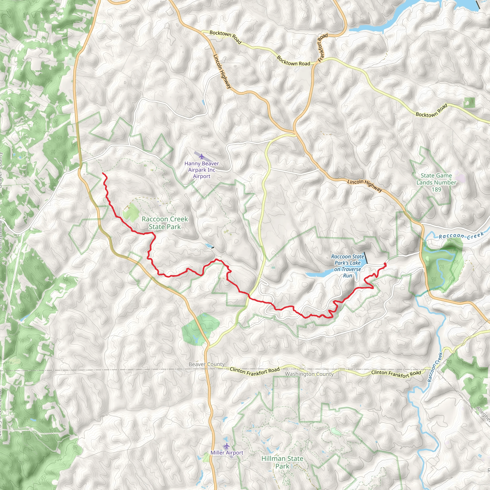 Heritage Trail from Traverse Lake mobile static map