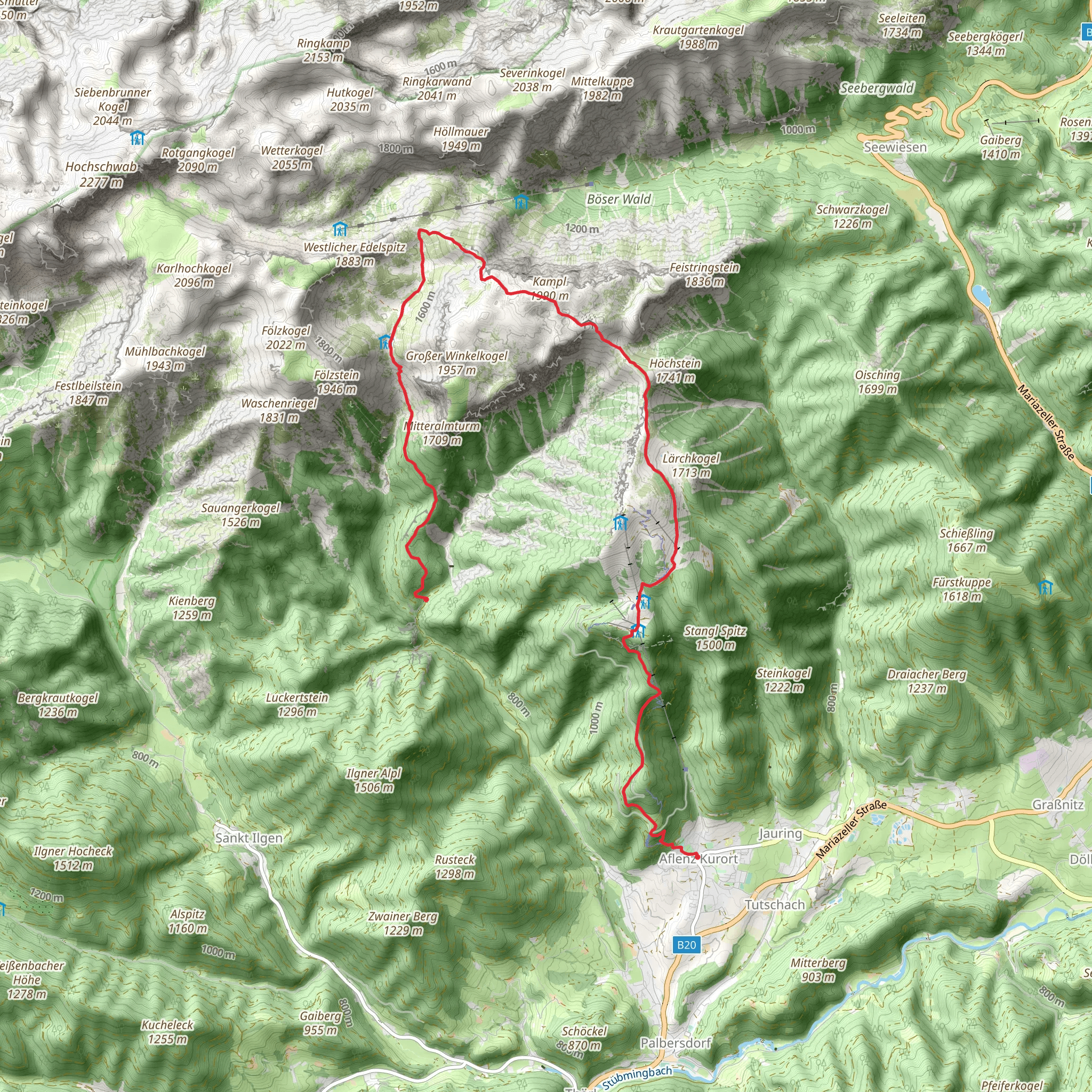 Almenwanderung zu Gams und Edelweiss mobile static map