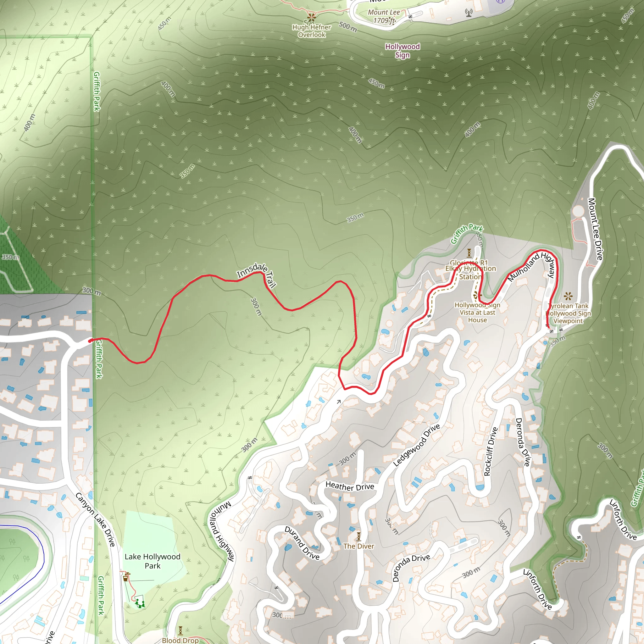 Innsdale and Last House Trail mobile static map
