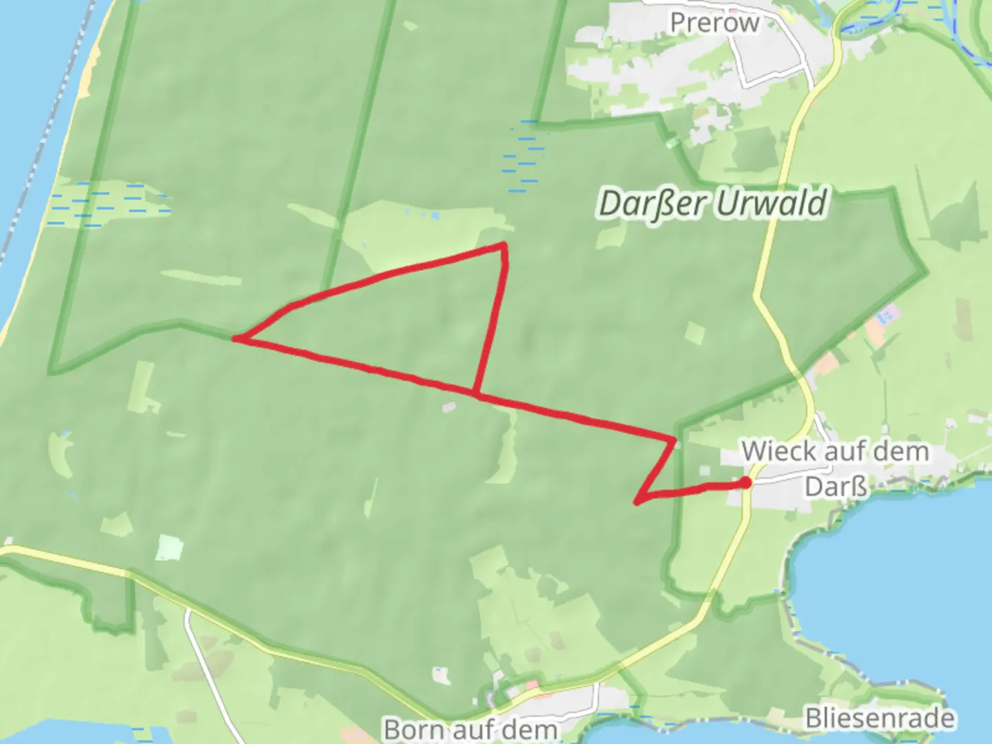 An image depicting the trail Mecklenburger Weg Loop and its surrounding area.