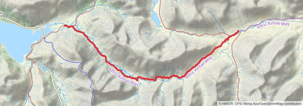 Affric Kintail Way stage 4 Map