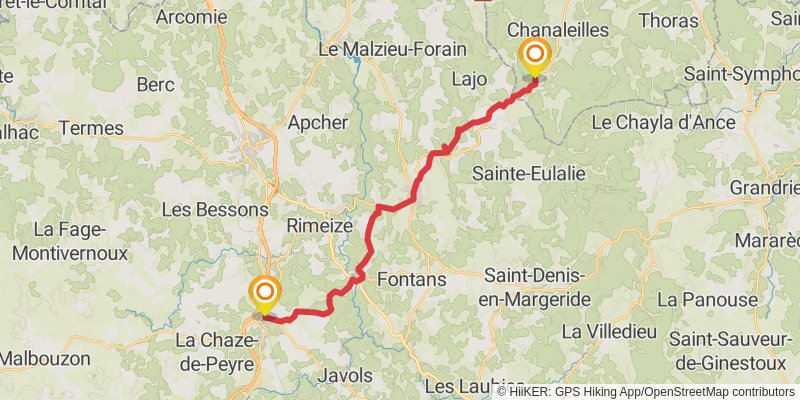 GR 65 stage 4 Map