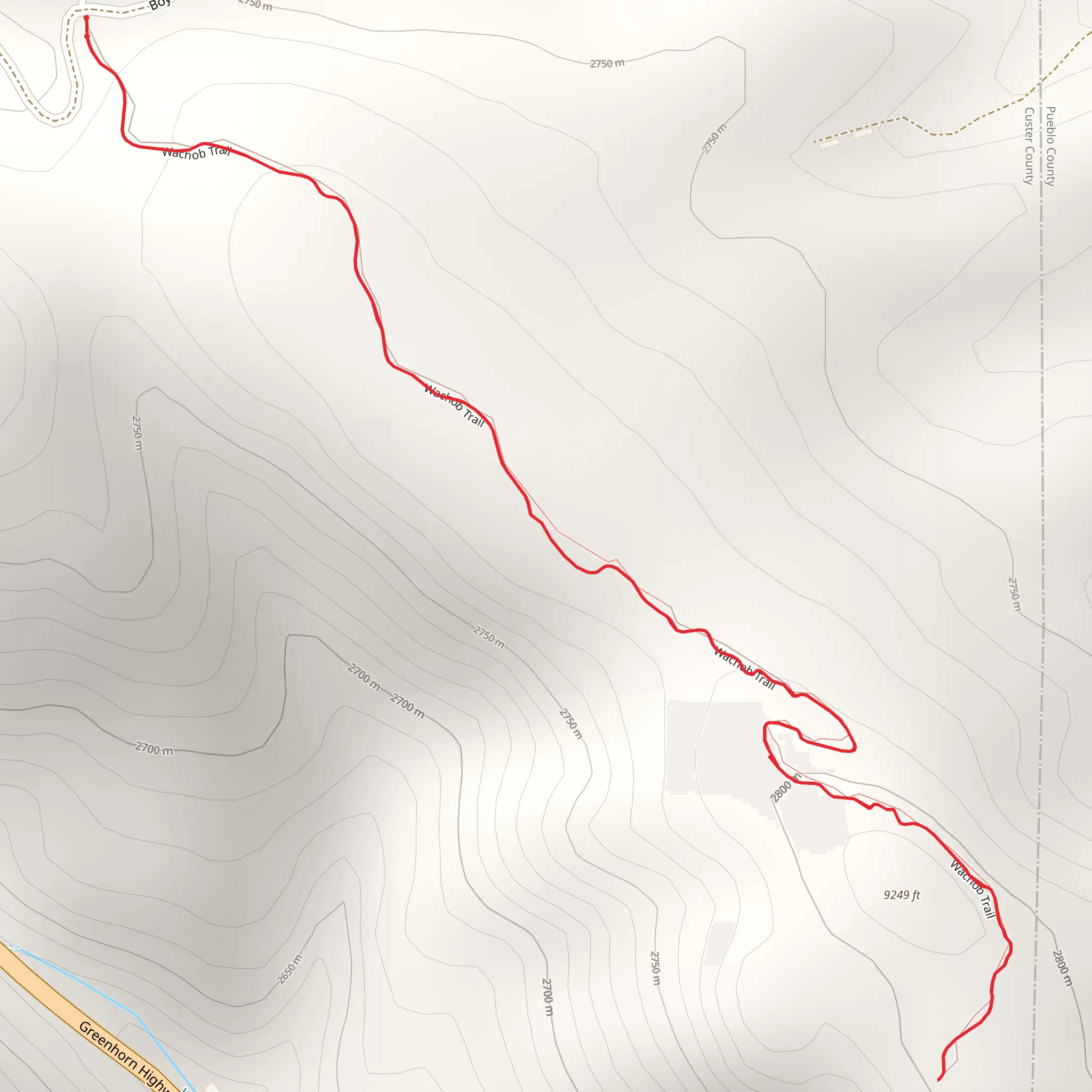 Wachob Trail mobile static map