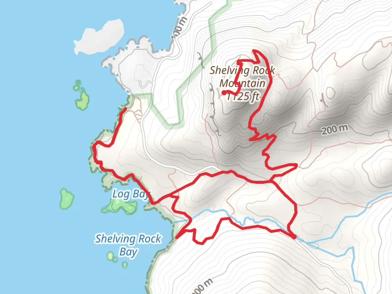 Shelving Rock Mountain and Shelving Rock Bay Trail