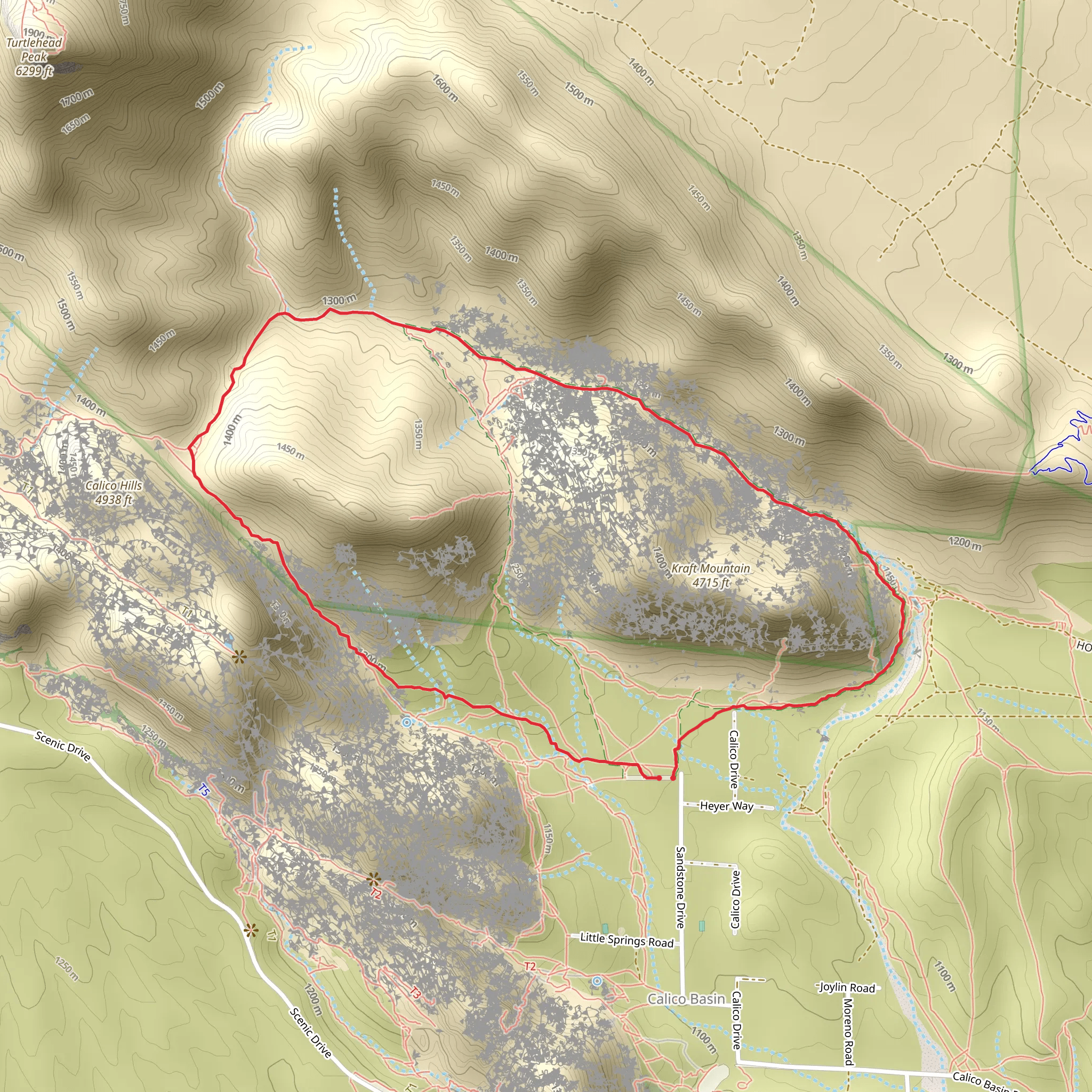 Loop around Kraft Mountain mobile static map