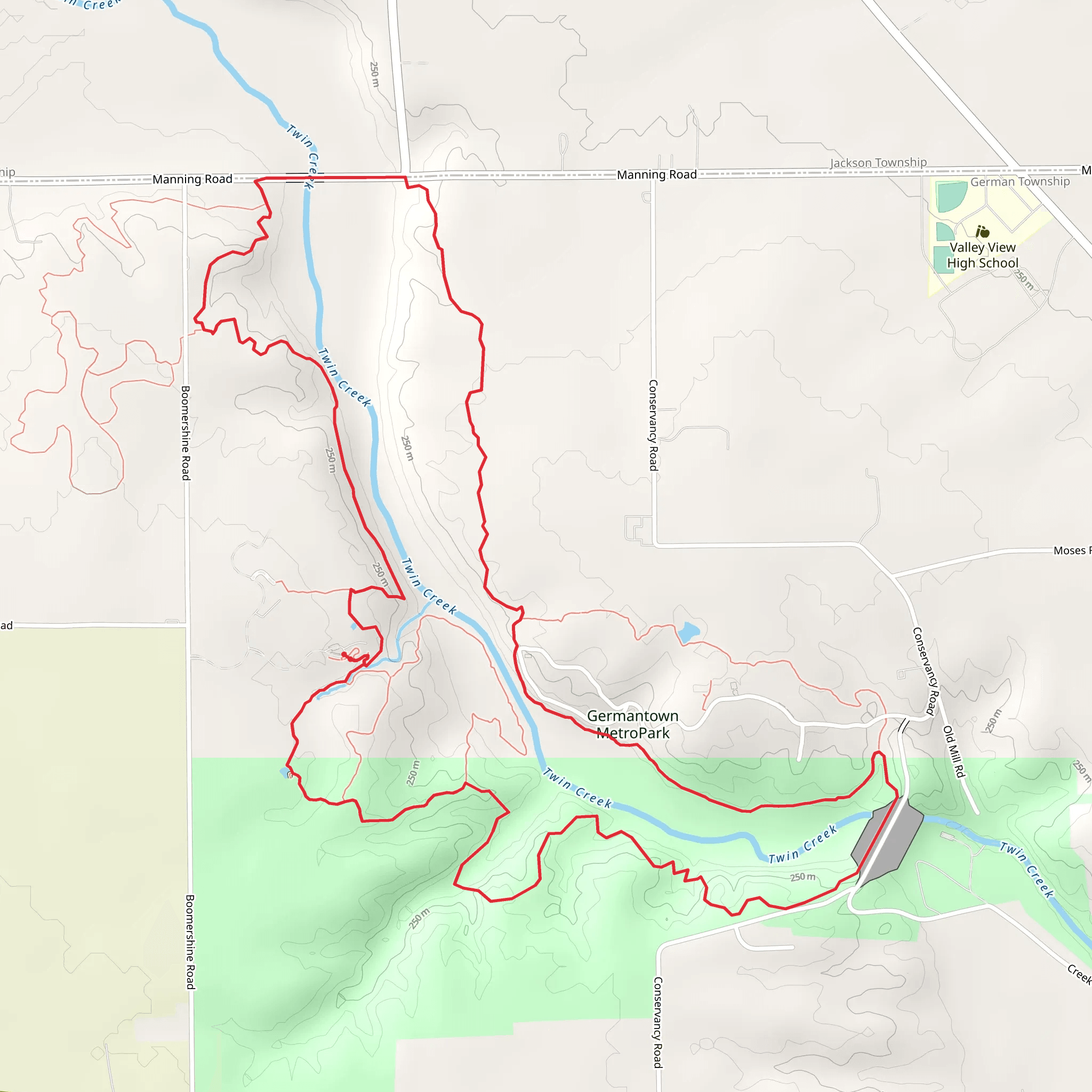 Yellow, Orange and Pink Loop Trail mobile static map
