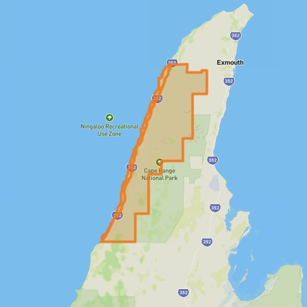 Cape Range National Park mobile static map