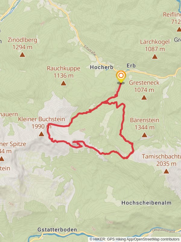 Tieflimauer Peak Loop mobile static map