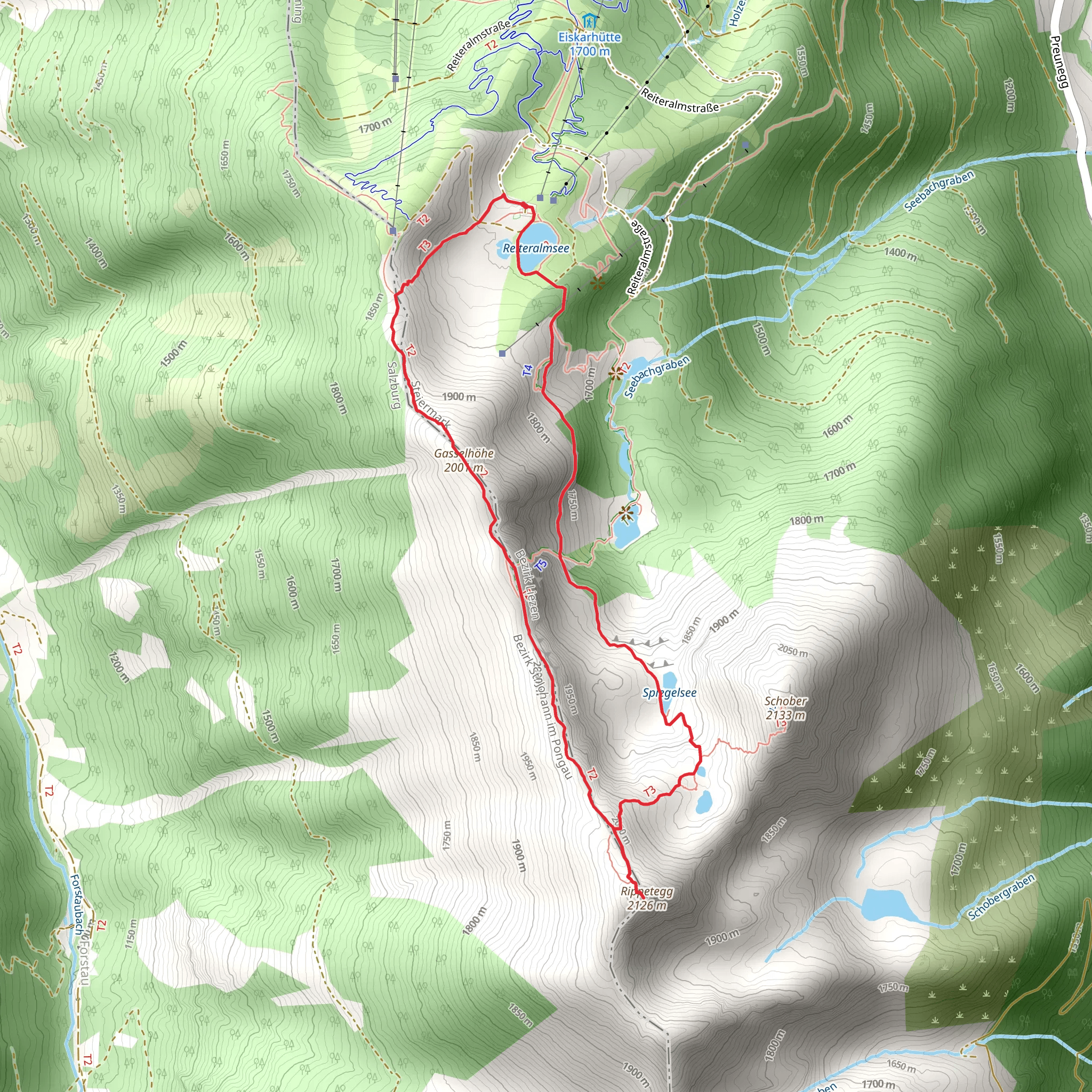 Reiteralm Alpine Loop mobile static map