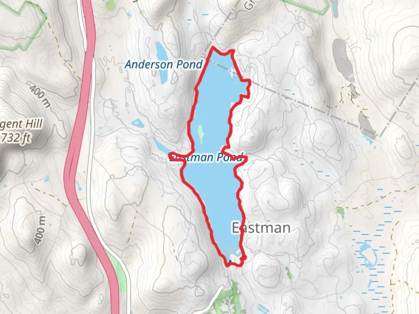 An image depicting the trail Eastman Lake Loop Trail and its surrounding area.