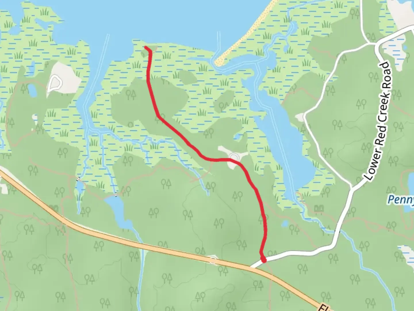 An image depicting the trail Hubbard Park Trail and its surrounding area.
