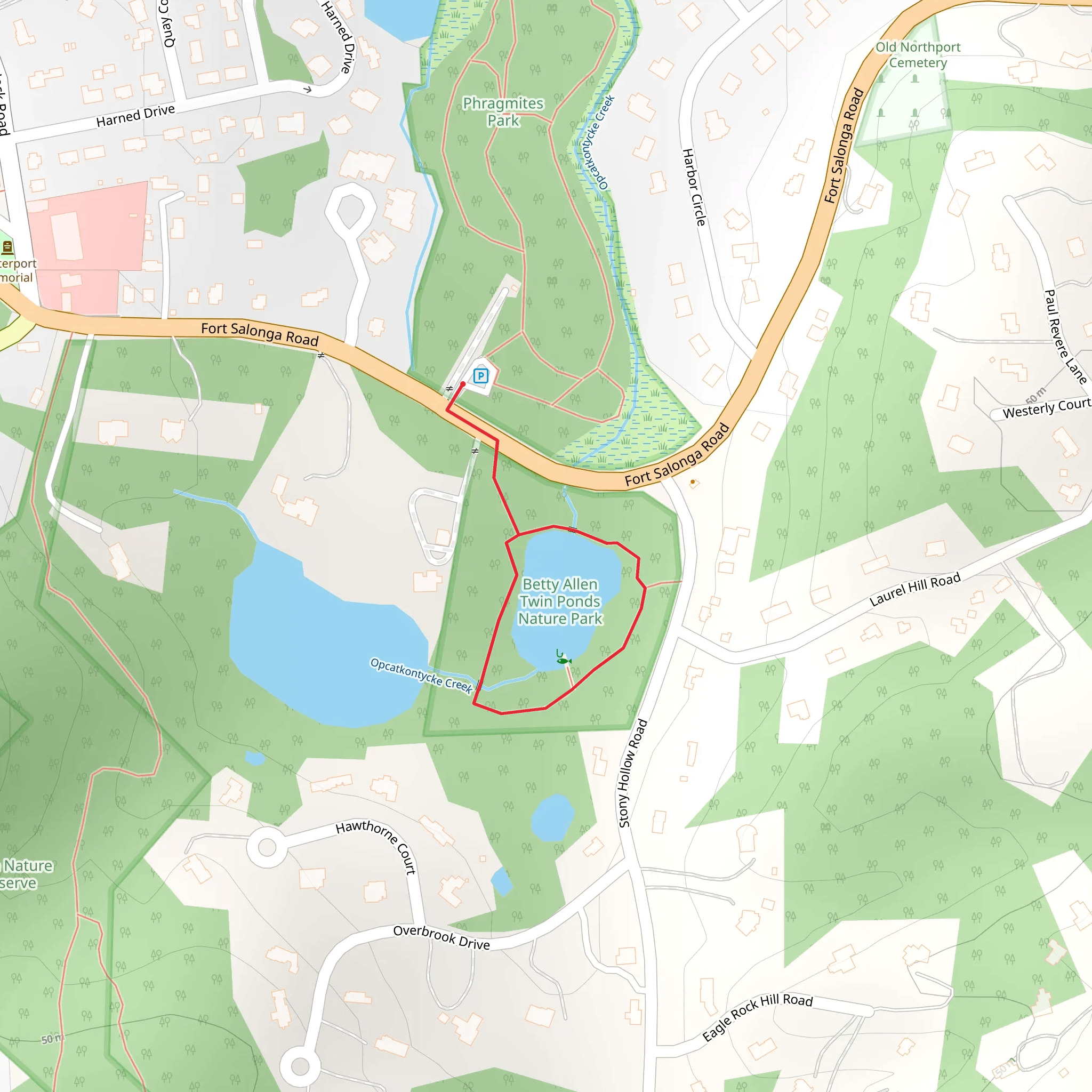Twin Ponds Loop mobile static map