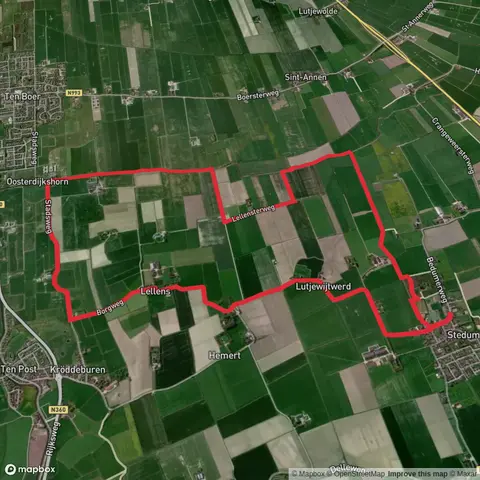 Stedumermaar and Westerwijtwerdermaar via Peertilpad